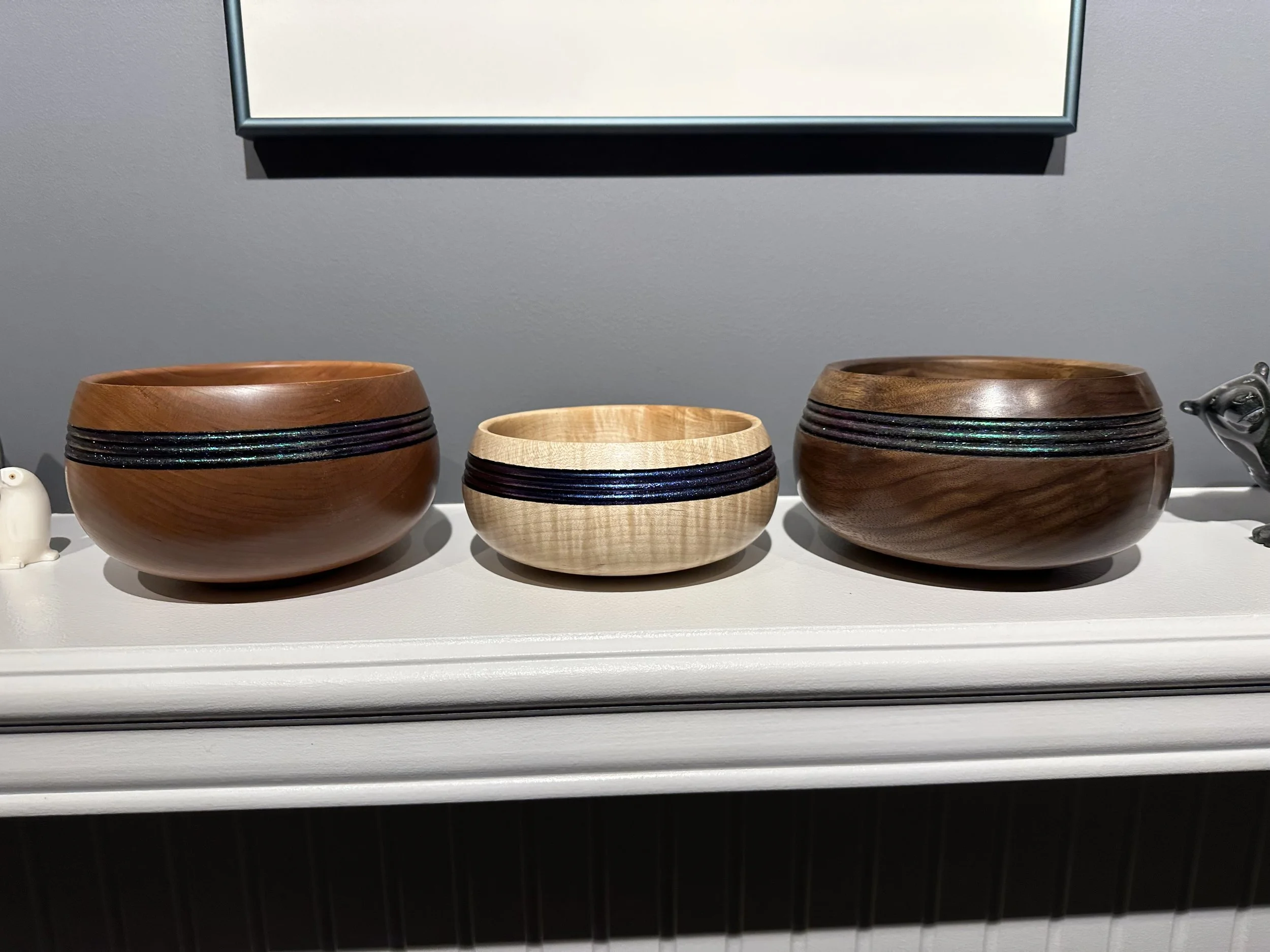 Black Cherry, Figured Maple, Black Walnut