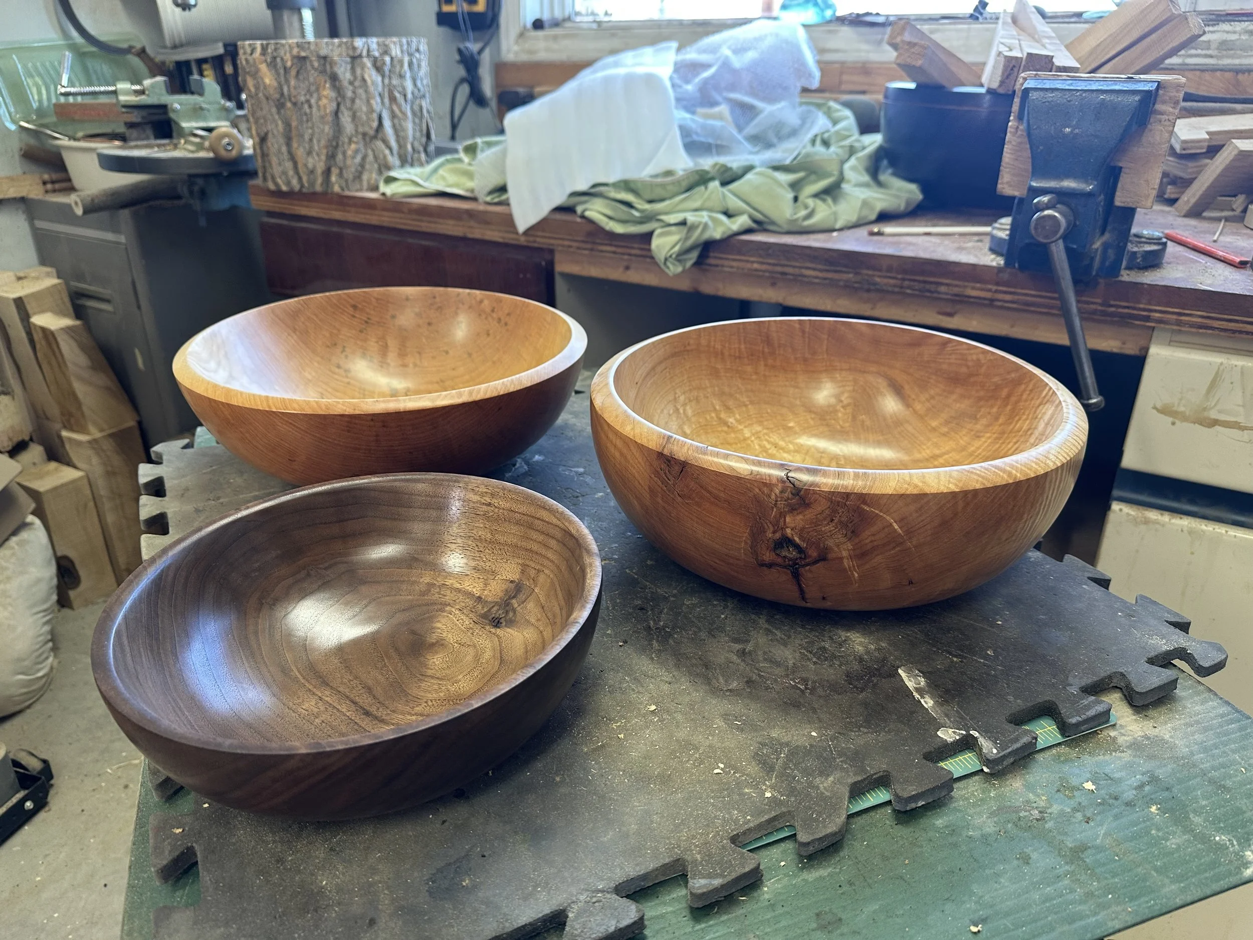 black walnut, black cherry, big leaf maple