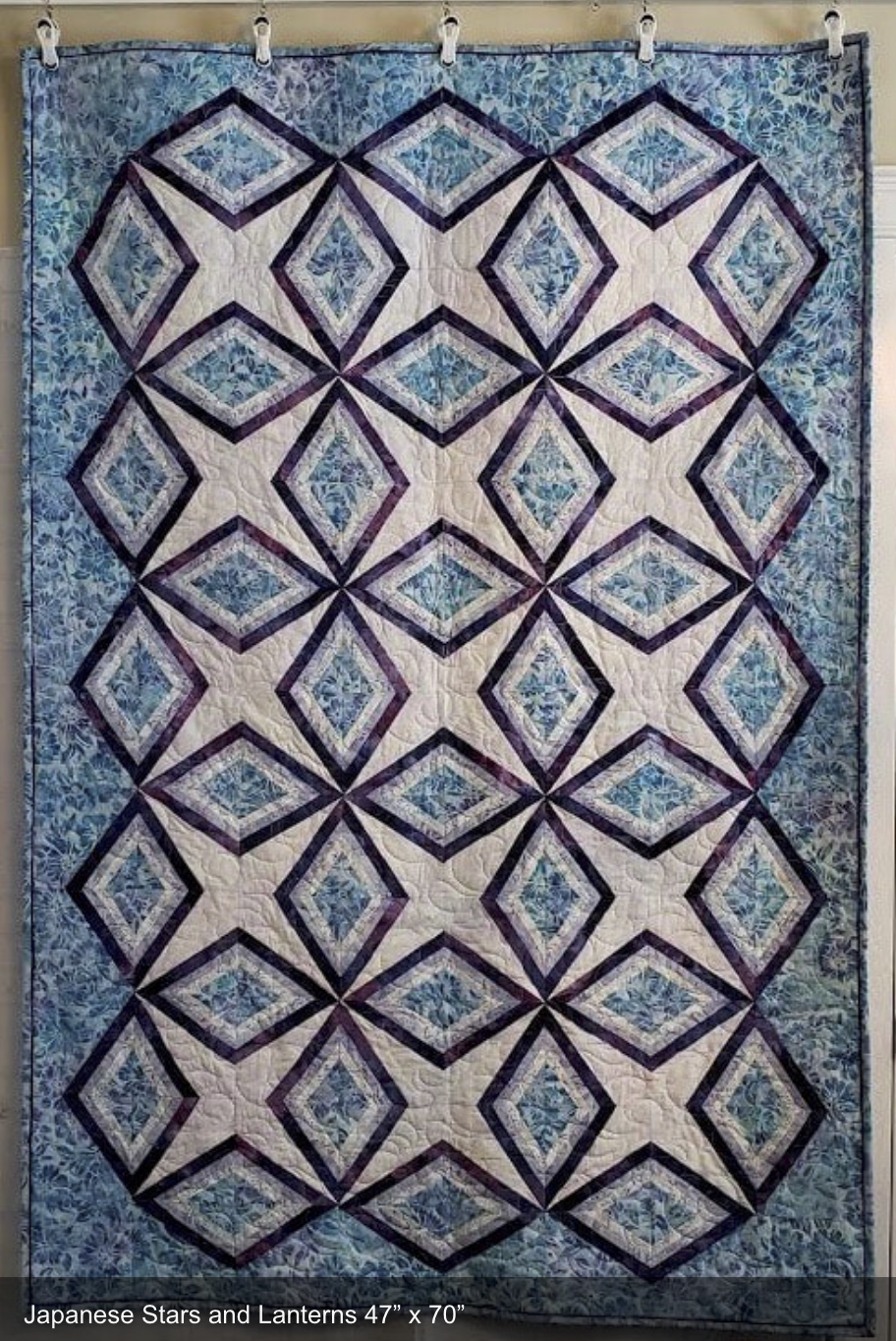 Japanese Stars & Lanterns 47" x 70"