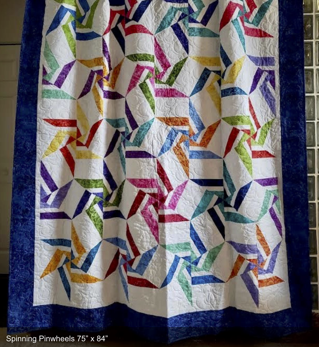 Spinning Pinwheels 75" x 84"