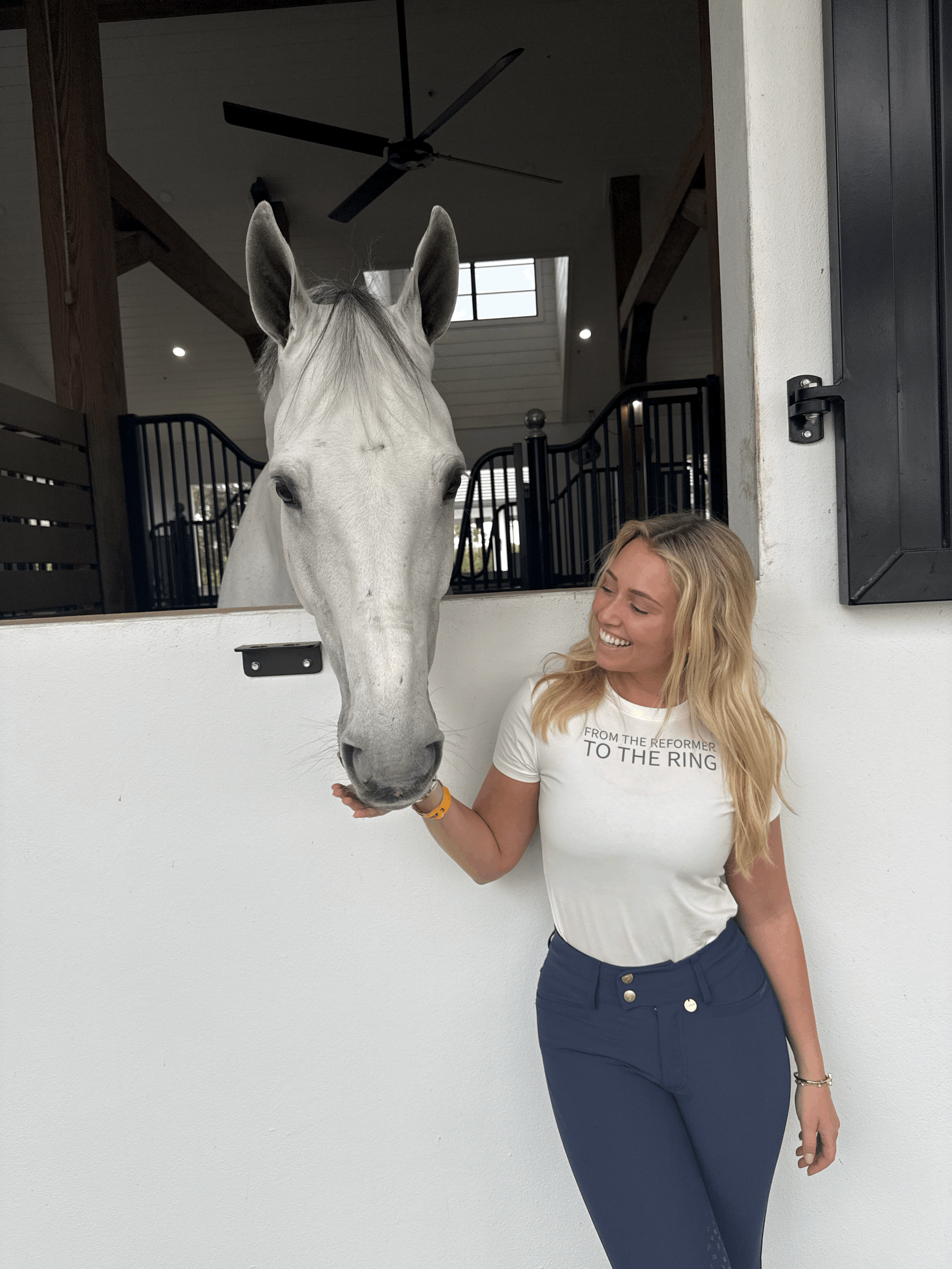 From the Reformer to the Ring! White Tee