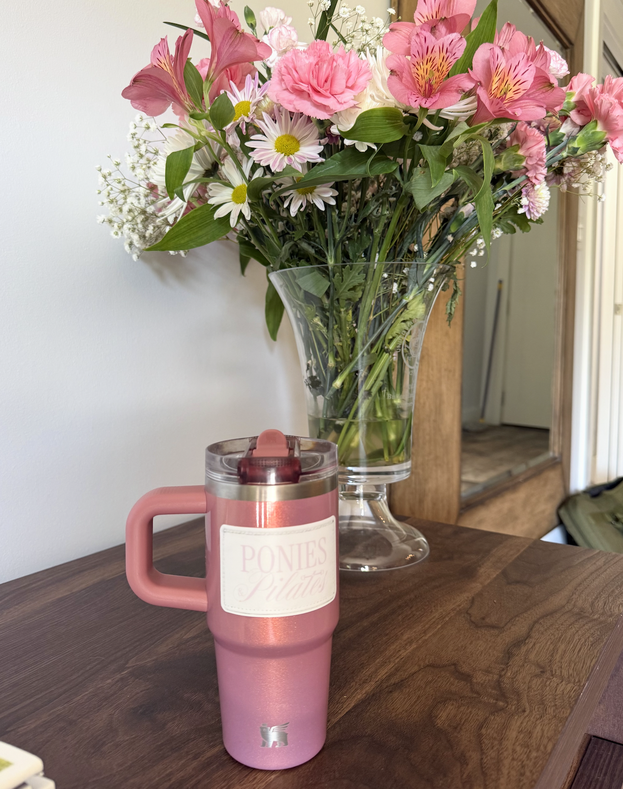 Mini Ponies & Pilates Pink "Stickered" Stanley