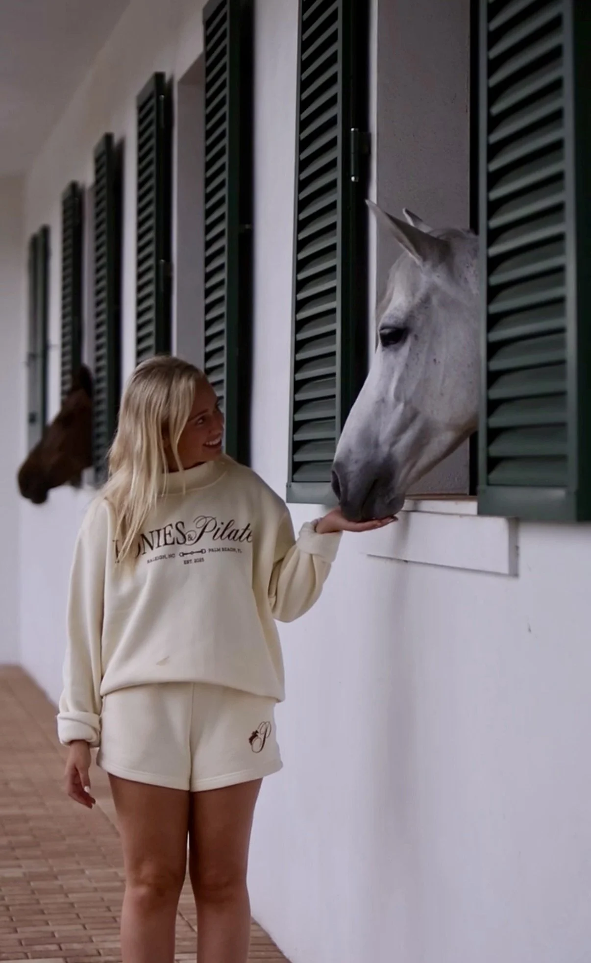 Essential P&P Fleece Sweatshorts in Pink, Cream, or White