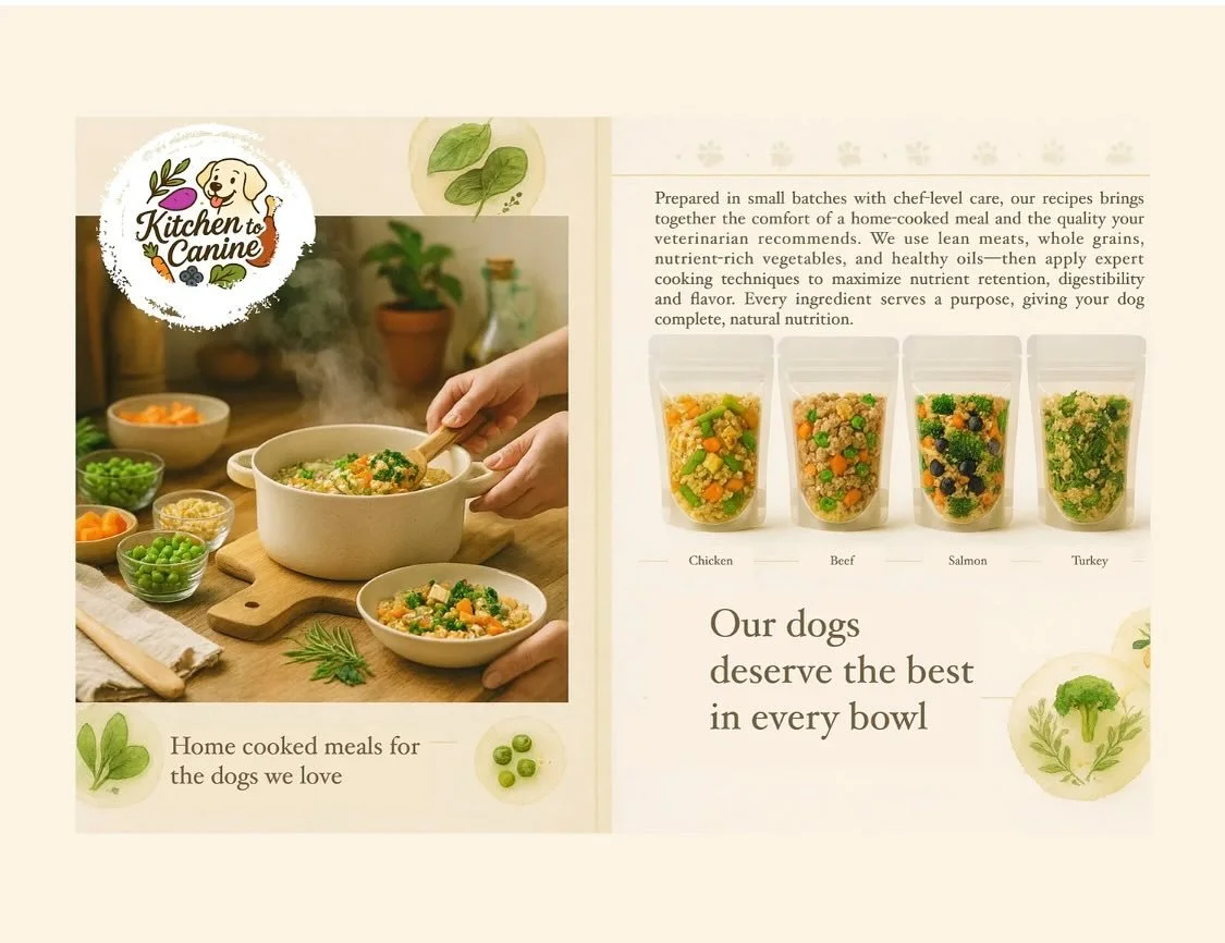 We don&rsquo;t believe in fillers &mdash; just honest, whole ingredients like chicken thighs, salmon, quinoa, and spinach.
Each meal is slow-cooked to lock in flavor and nutrients your pup can actually benefit from. 🐶❤️
#KitchenToCanine #RealIngredi