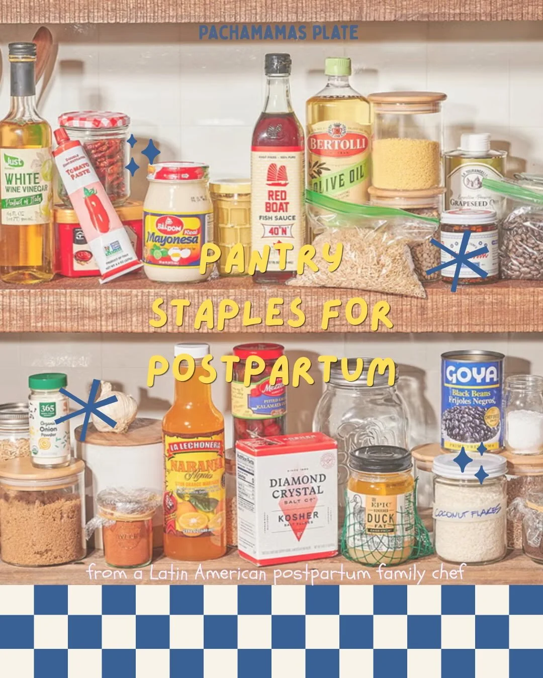 A glimpse into my Pantry Staples 💫

You will catch me restocking this list on the re gu lar&mdash;that&rsquo;s how often they end up in our recipes! 
 
Honorable mentions: 

✨ hemp seeds 
✨ chia seeds 
✨ flaxseed 
✨ pumpkin seed
✨ dates 
✨ almonds
✨