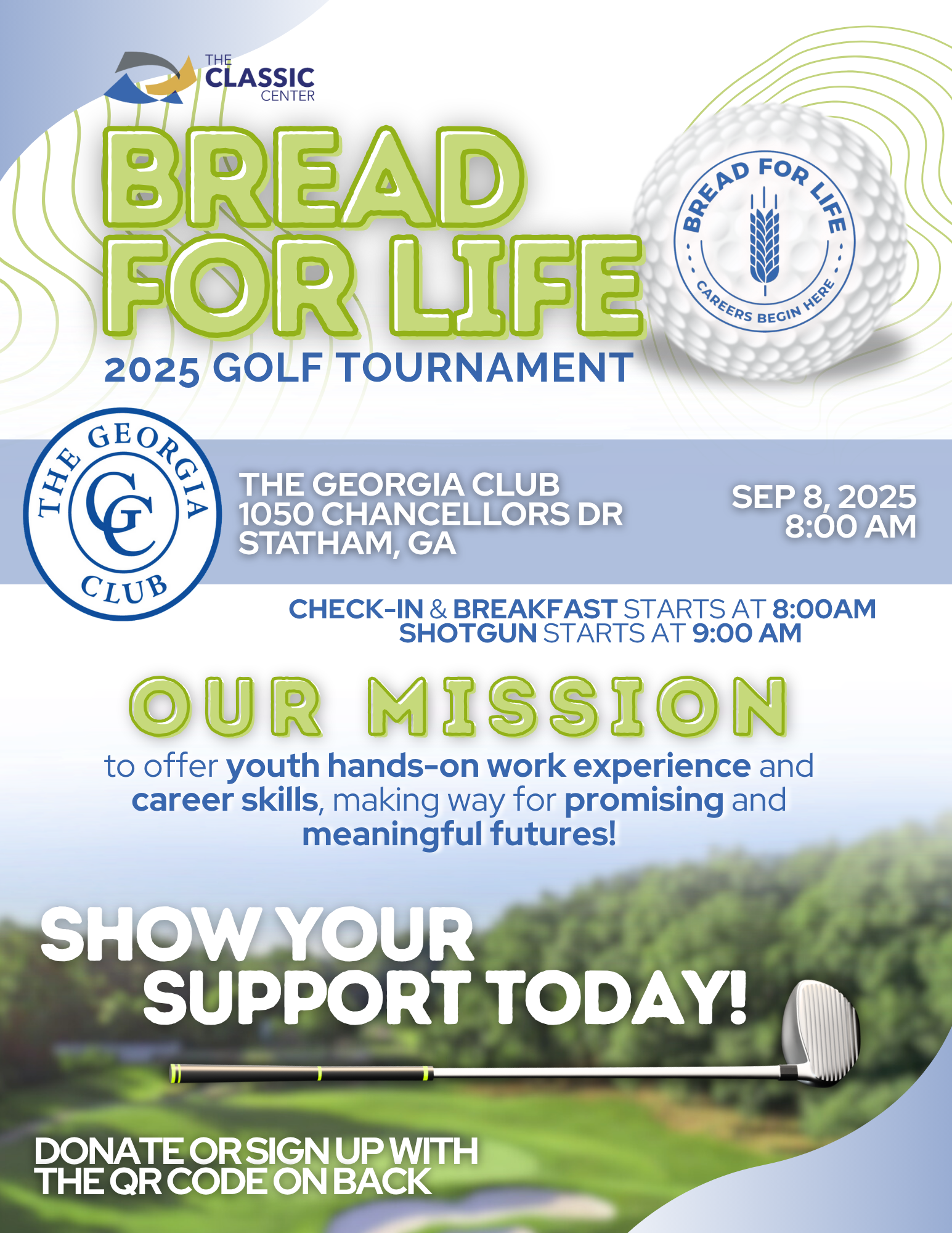 Bread for Life Golf Tournament Flyer
