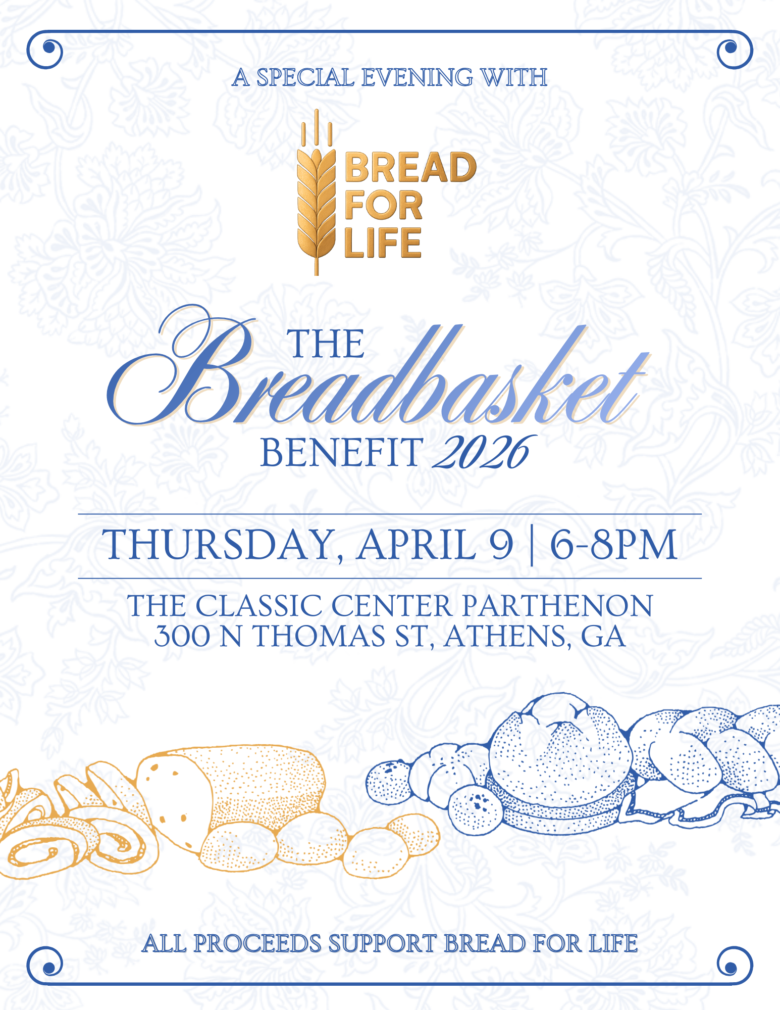 The Bread for Life Breadbasket Benefit Flyer