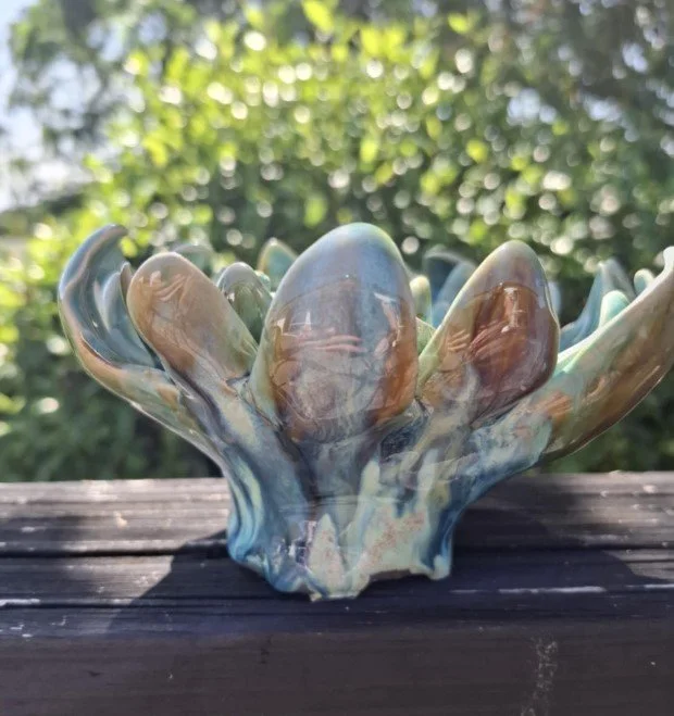 Large turquoise & green spikey dahlia side.jpg