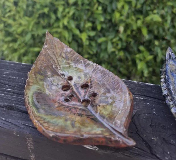 Assorted unique leaf dishes & plates