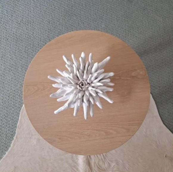 Statement White Spikey Dahlia