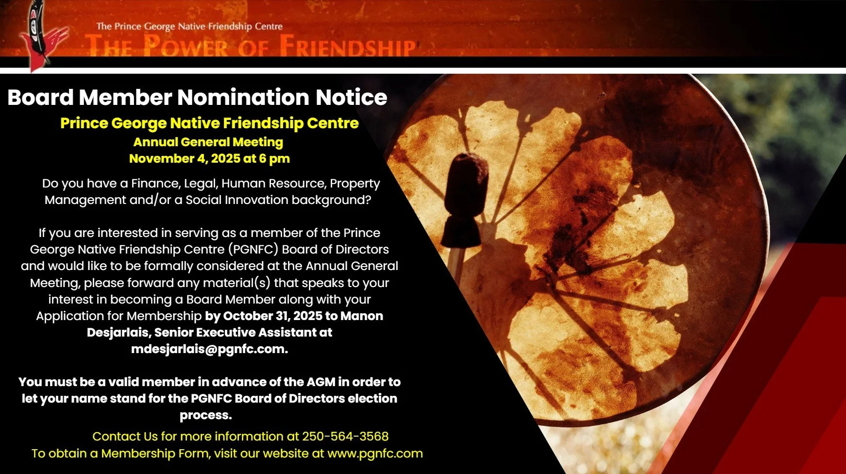 PGNFC Board Member Nomination Notice