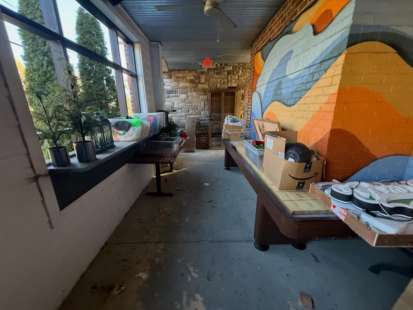 Put up a wall n build a little bar . Yessir .