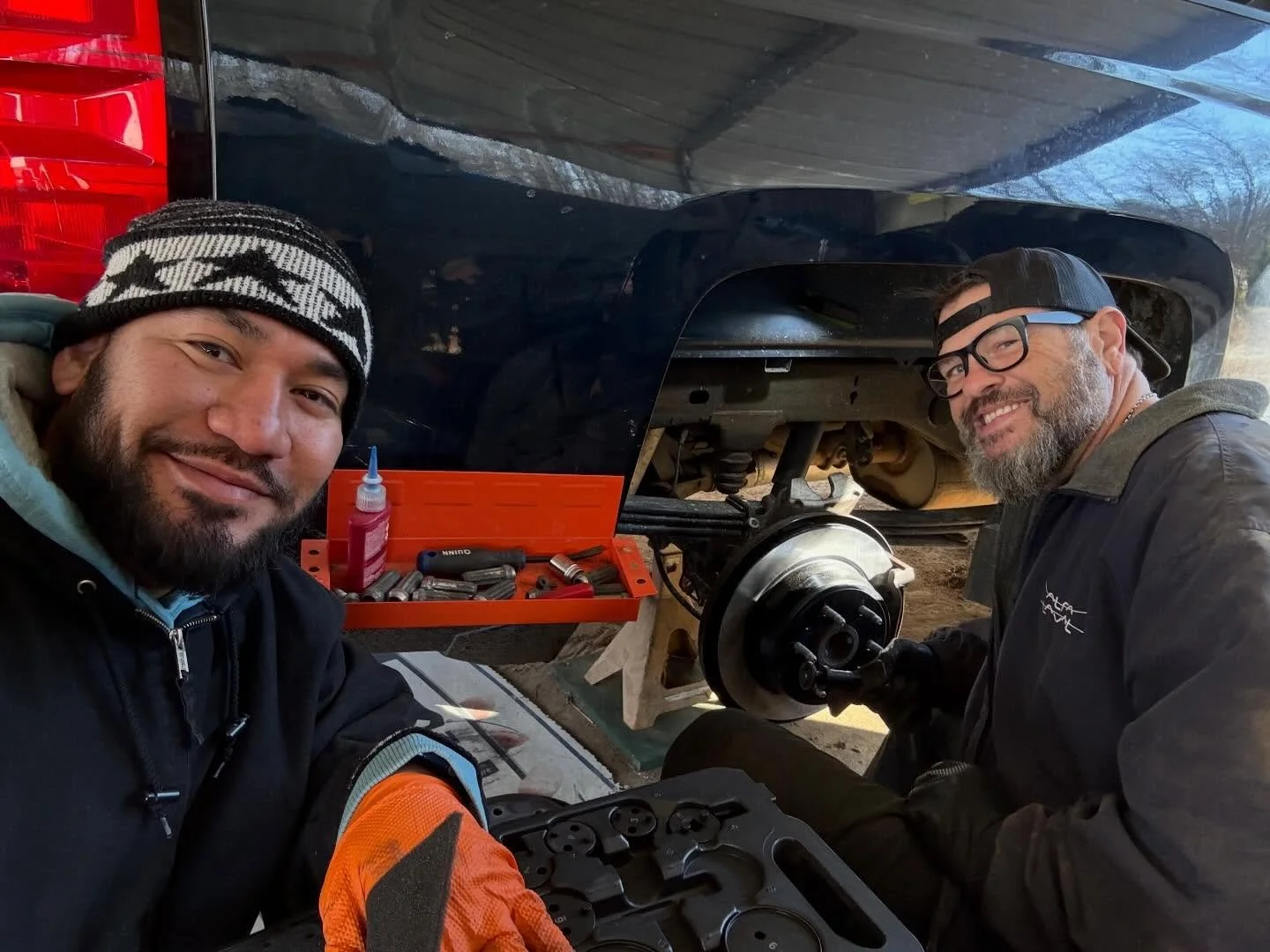 Max and I working on my 🛻