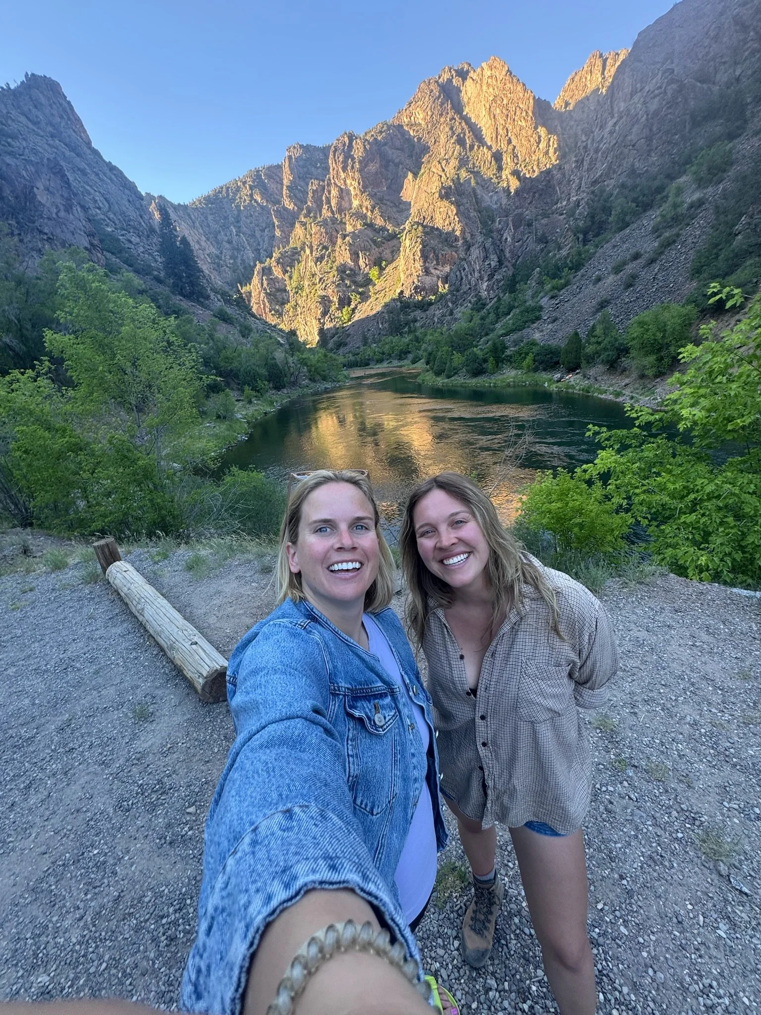The hosts of Denver Dance Hall camping in Black Canyon of the Gunnison National Park.