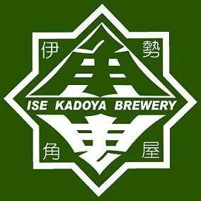 Green logo with white text and design featuring a stylized mountain, roads, and Japanese characters, with 'ISE KADOYA BREWERY' at the center.