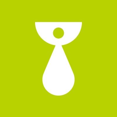 Simple white abstract symbol on a green background.