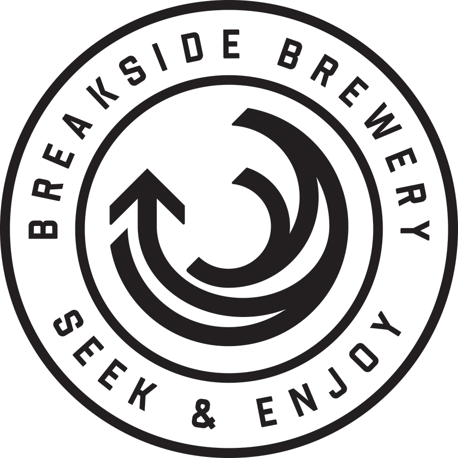 Circular logo with the phrase "Breathe a Little, Breathe a Lot, Seek & Enjoy" around the edge and a central design of stylized arrows forming a spiral.