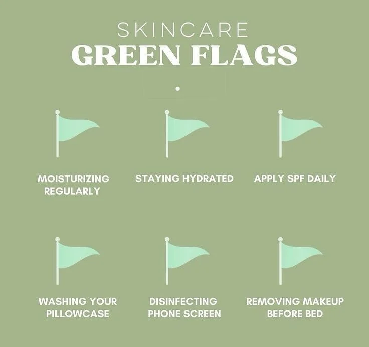Green flags &gt;&gt;&gt; red flags

#skincare #skincareregimen #belmontaesthetics #aesthetician #dermaplaning #chemicalpeels #belmontmedicalaesthetics #melasma #sundamage #hyperpigmetation #microneedling #wrinklereduction #acnescarreduction #skinpen 