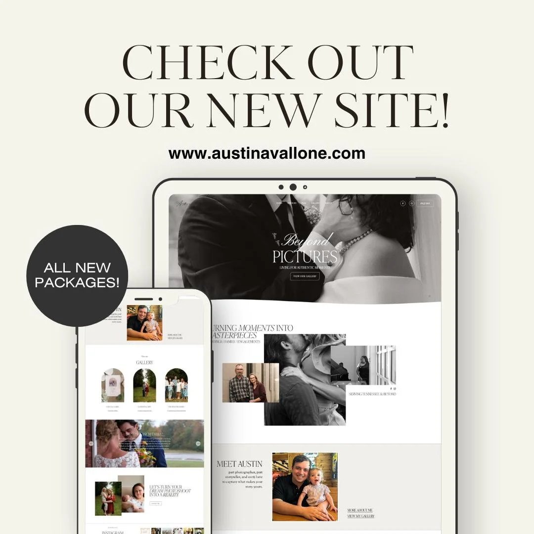 Today is a big day in the life of Avallone Photography! We've completely relaunched our website with an entire new look and packages. And YES! There was such a demand for wedding films that we are once again offering those beginning today!

You'll fi