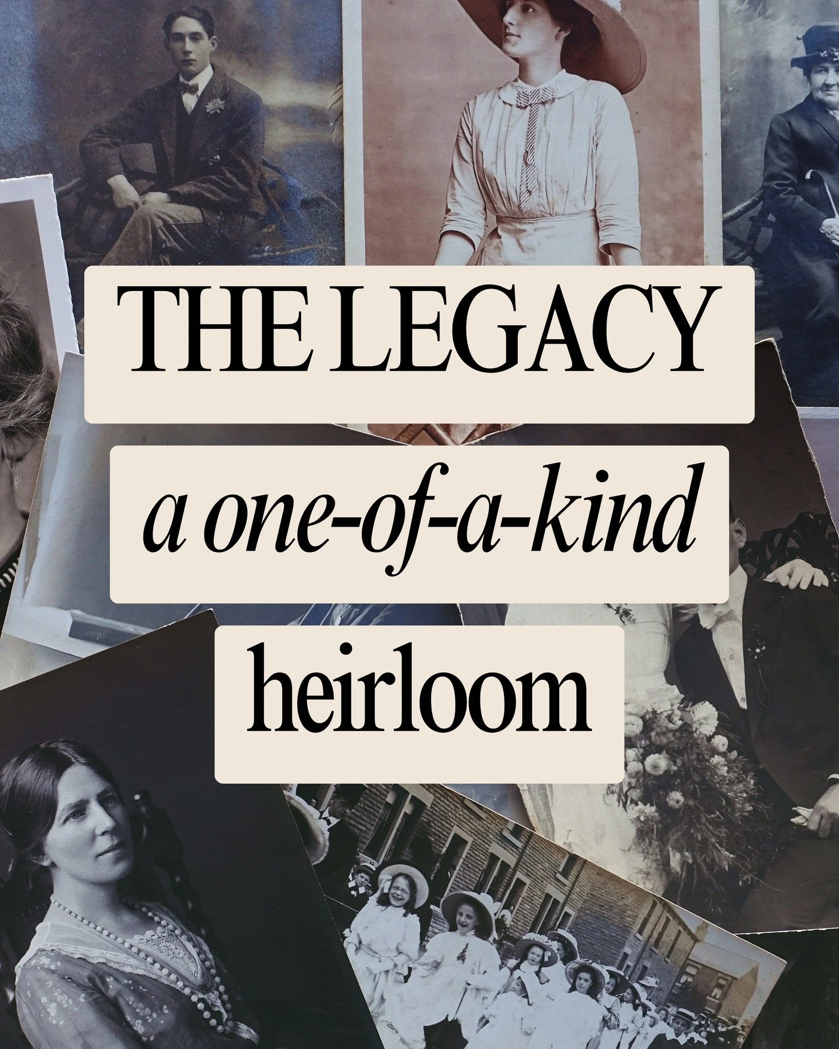THE LEGACY- Our top and most sought after wedding package! 

Do you ever come across an old wedding photo of a grandparent or distant family member and feel something? 

The Legacy package is built around still photographs &mdash; shot on vintage fil