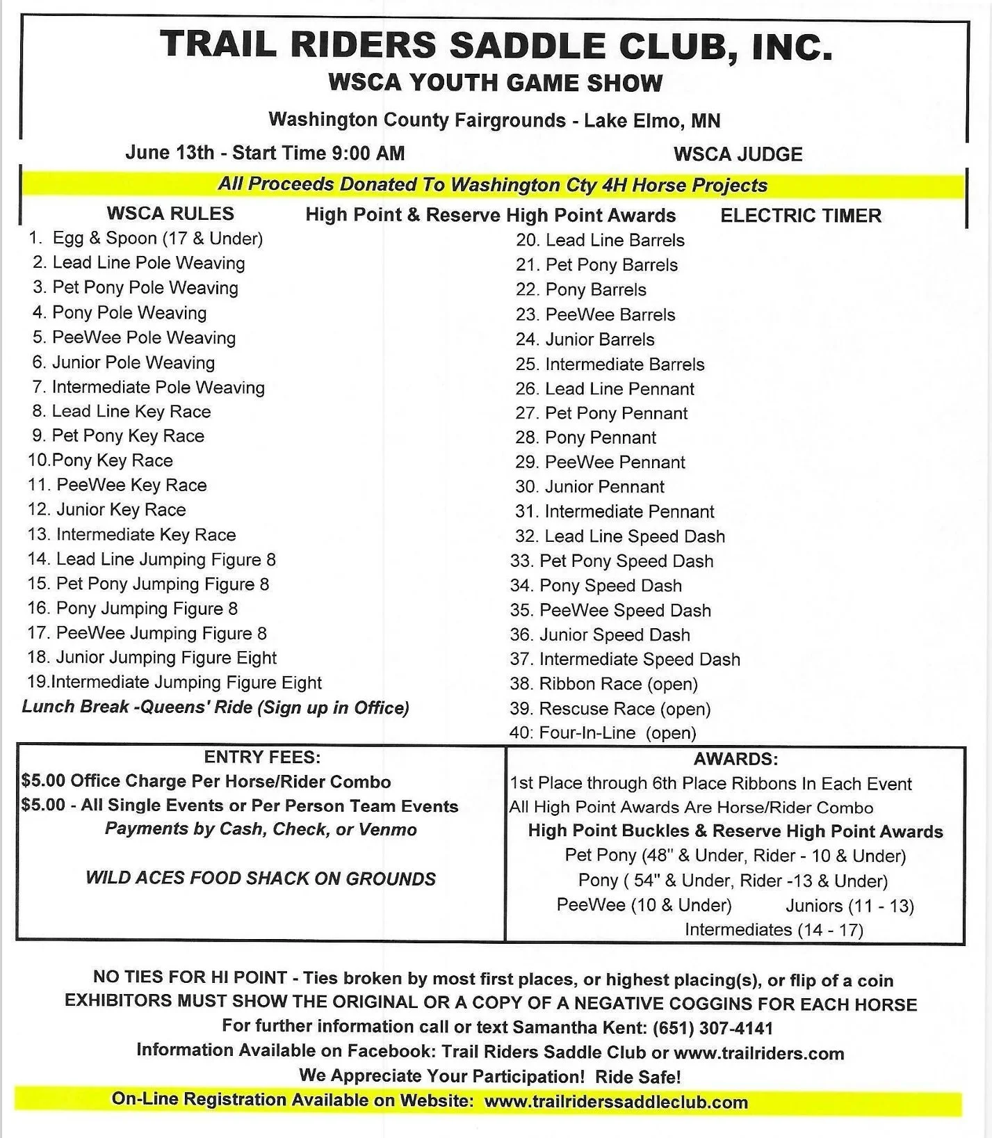 Youth Show (Fundraiser for 4H Horse Program)