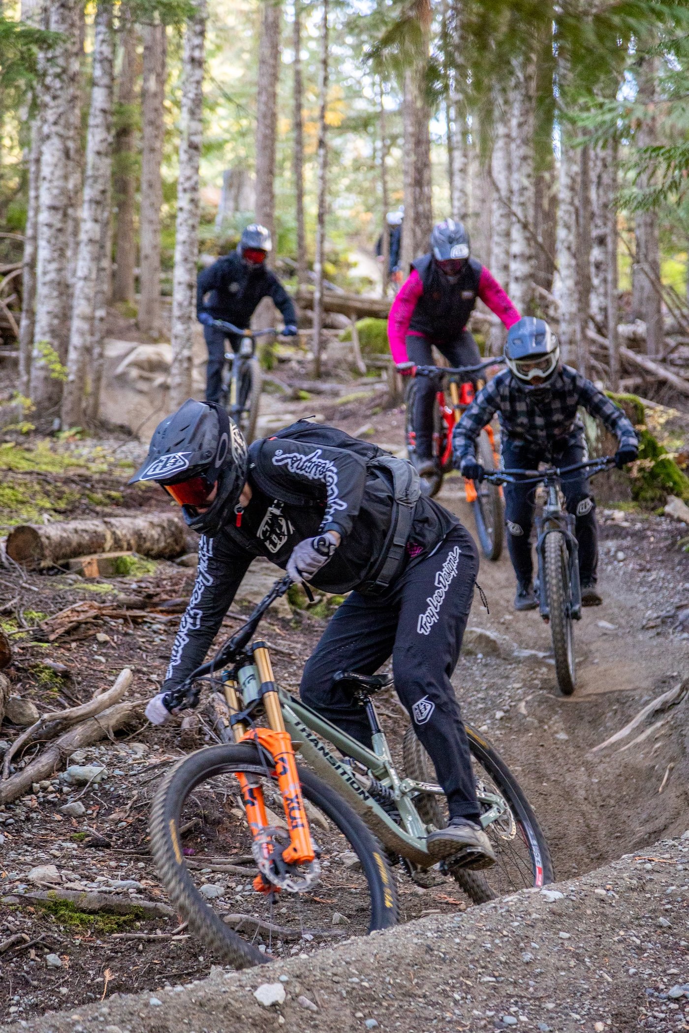 Guiding riders in Whistler Bike Park Tech