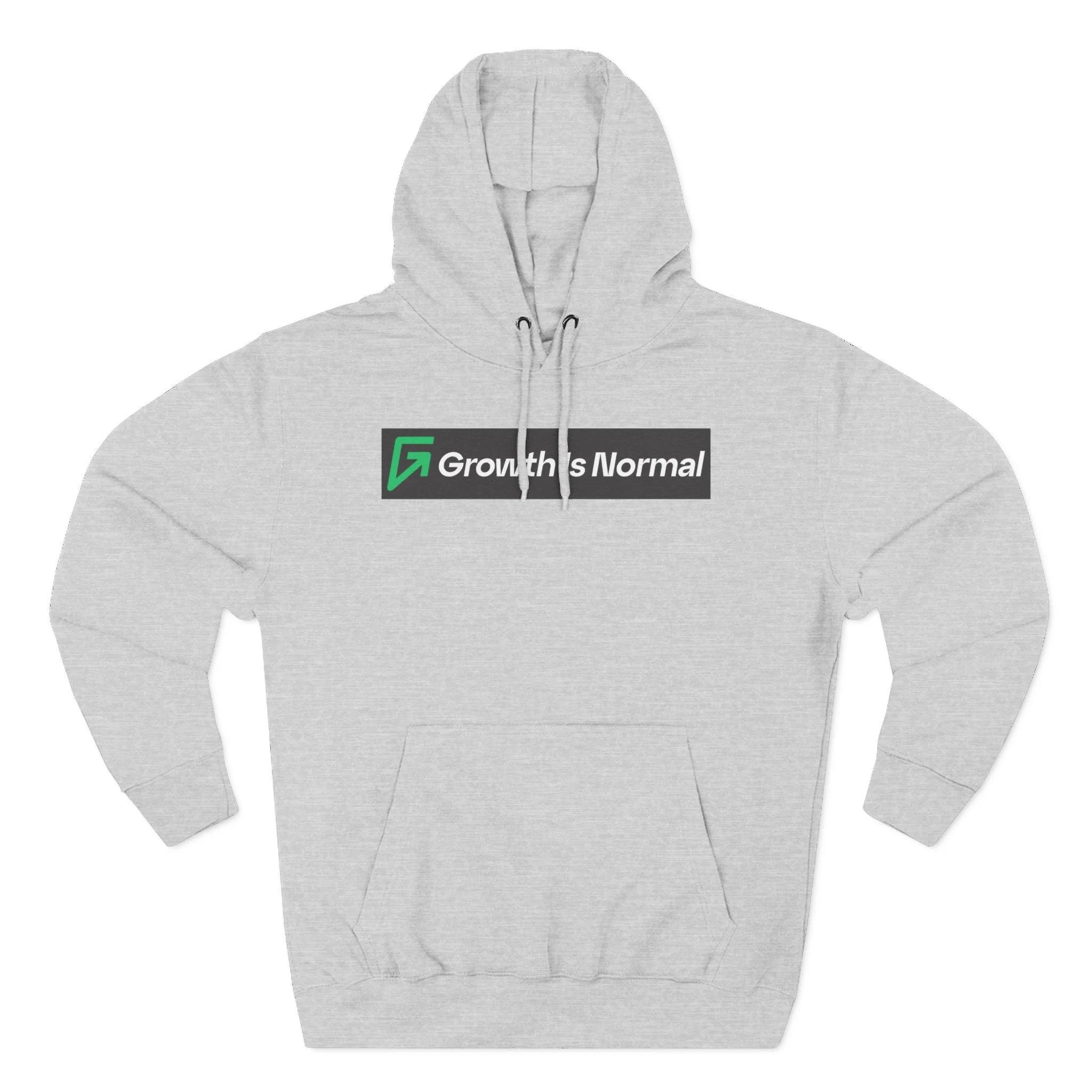 Growth Is Normal Hoodie — Motivational Fleece Pullover