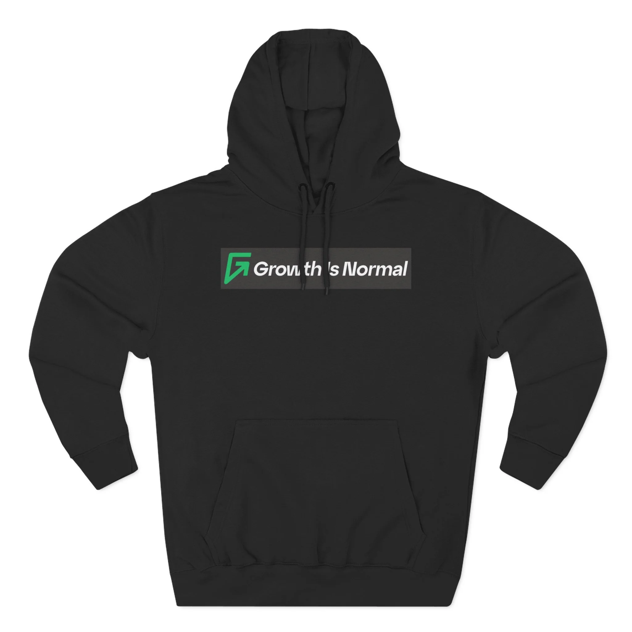 Growth Is Normal Hoodie — Motivational Fleece Pullover