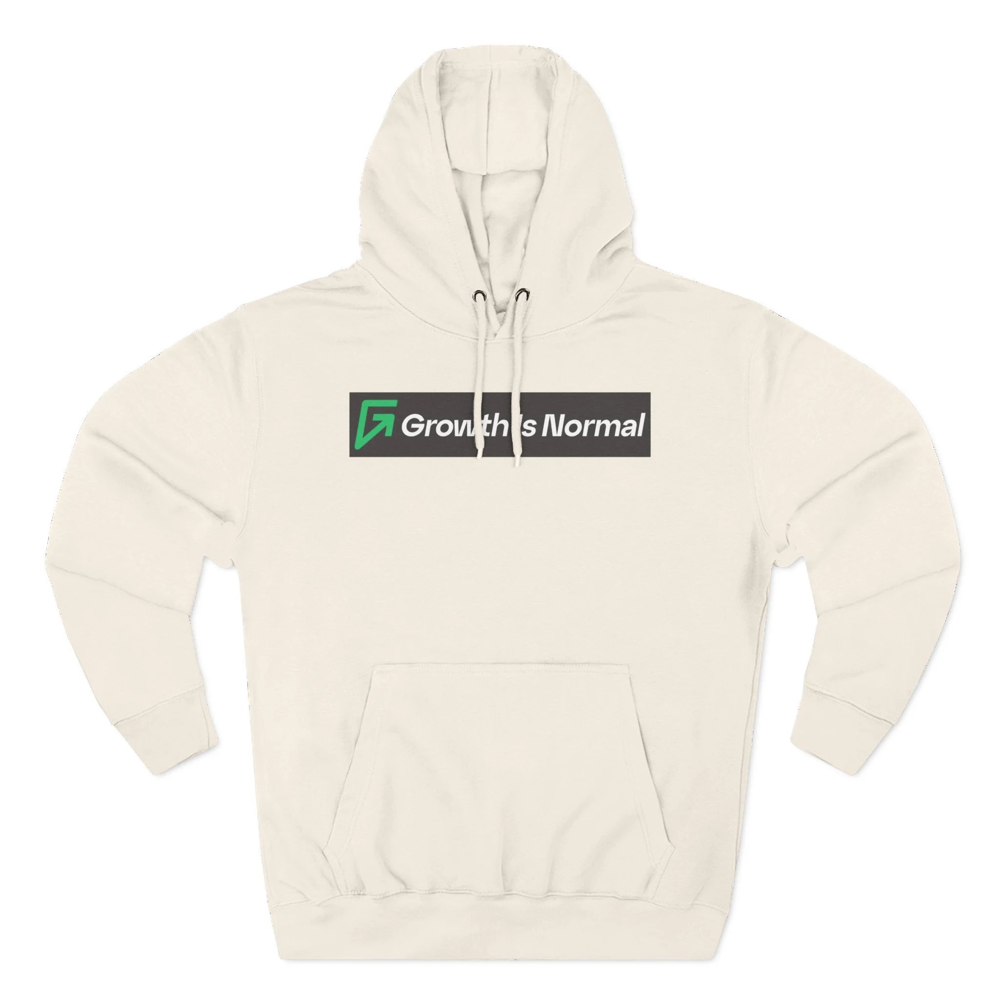 Growth Is Normal Hoodie — Motivational Fleece Pullover