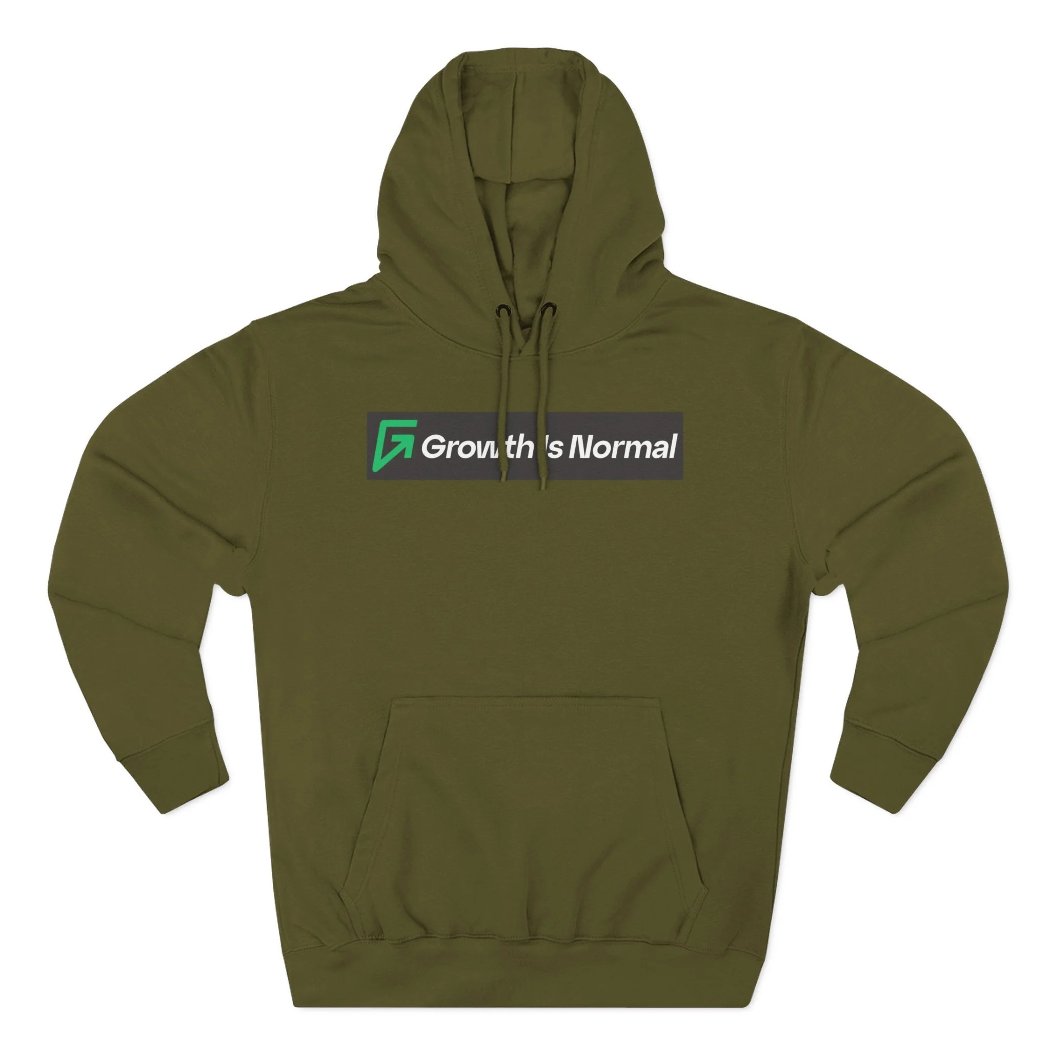 Growth Is Normal Hoodie — Motivational Fleece Pullover