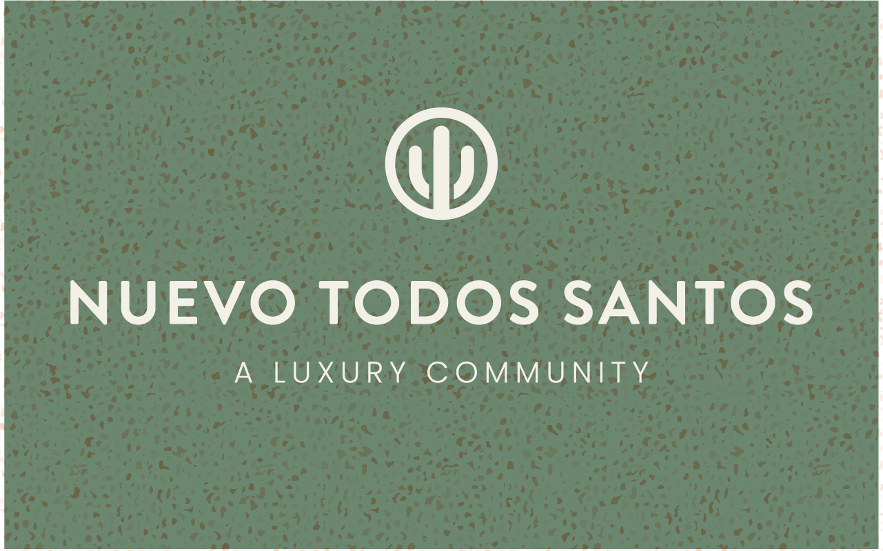 Logo with cactus icon and text 'Nuevo Todos Santos, a luxury community'