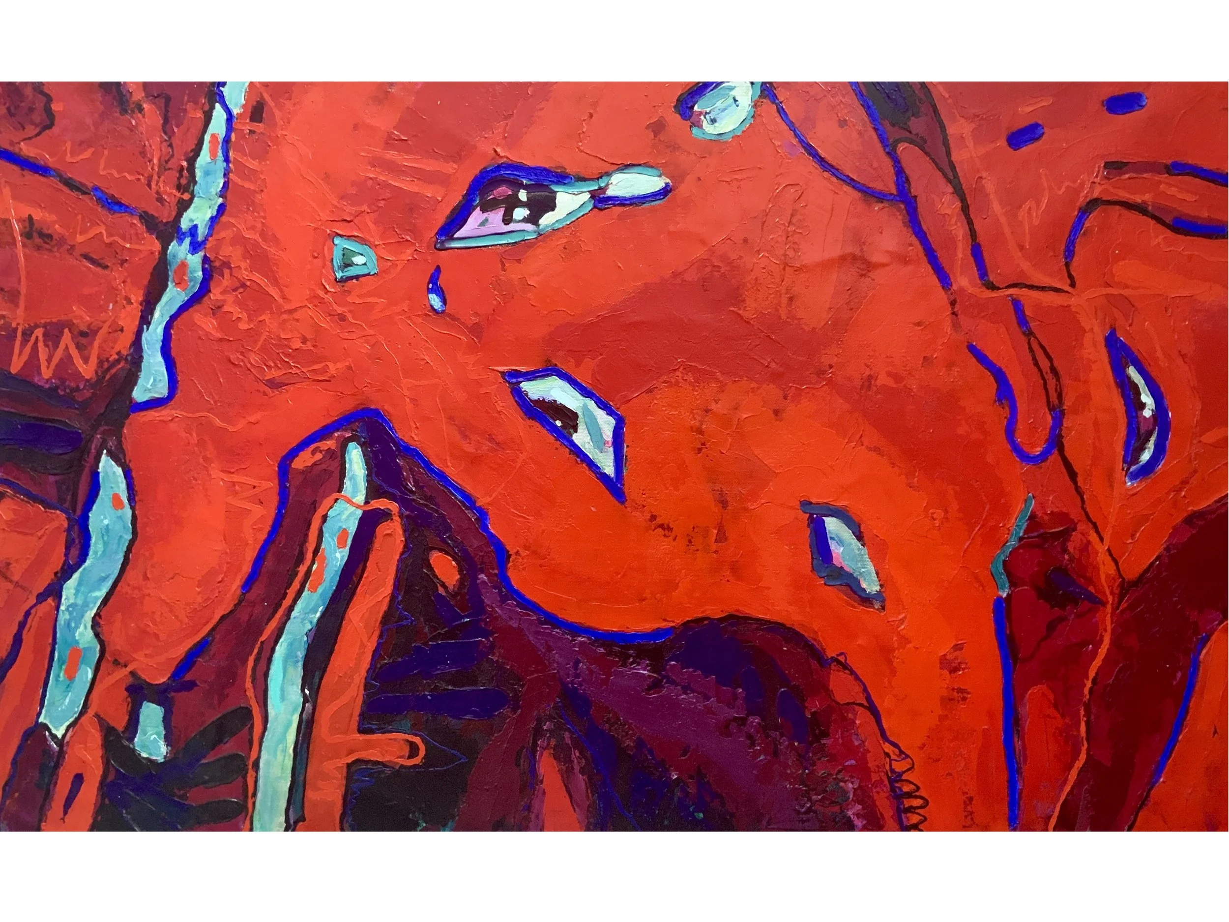 The Reckoning, 2024, oil/linen, 157 cm (w ) x 98 cm/ 68” ( w ) x 39”