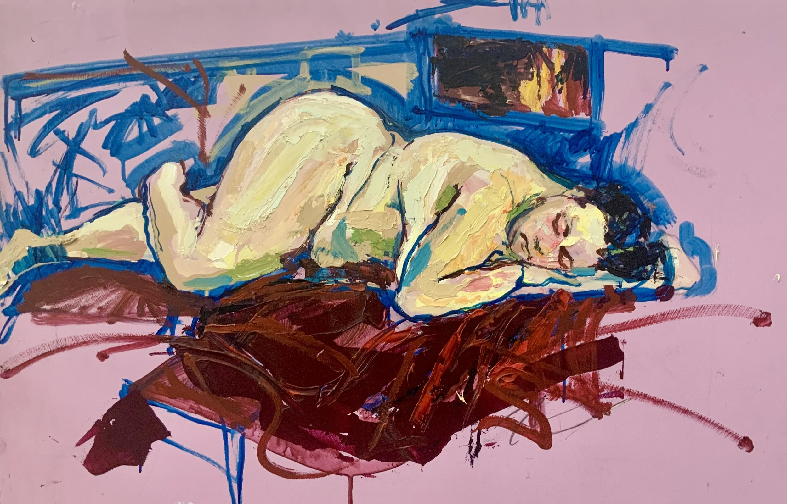 Study for The Dream, 2023, oil on board.