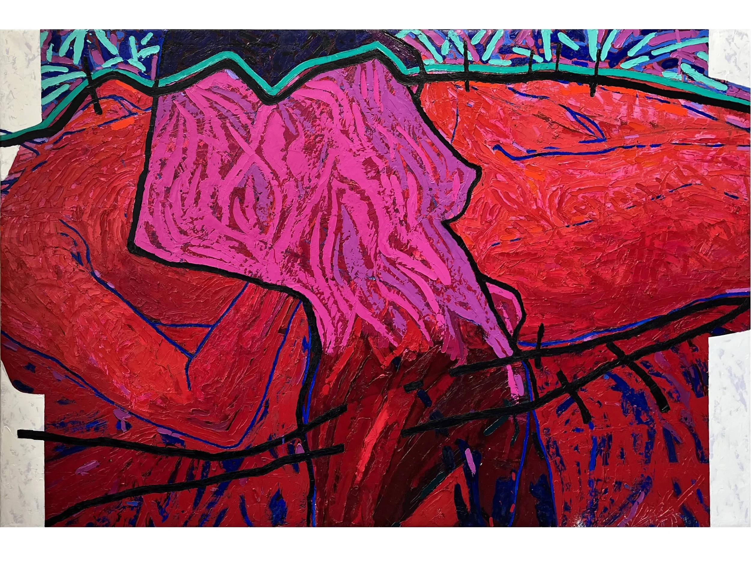 Red Kate ll, 2024, oil/linen, 310 cm (w ) x 206 cm/ 122” ( w ) x 81”