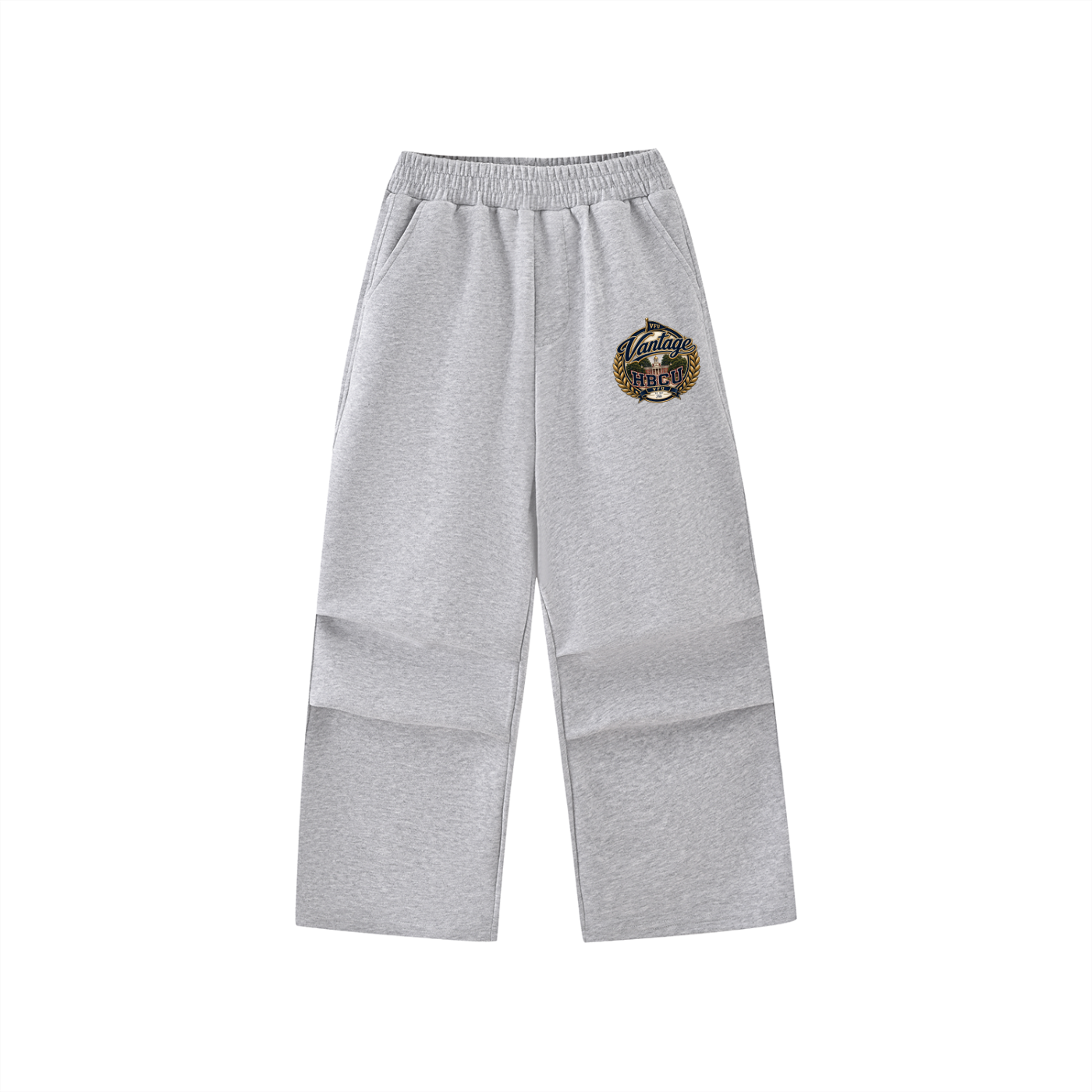 HBCU Kids' Straight-Leg Sweatpants-gray front.png