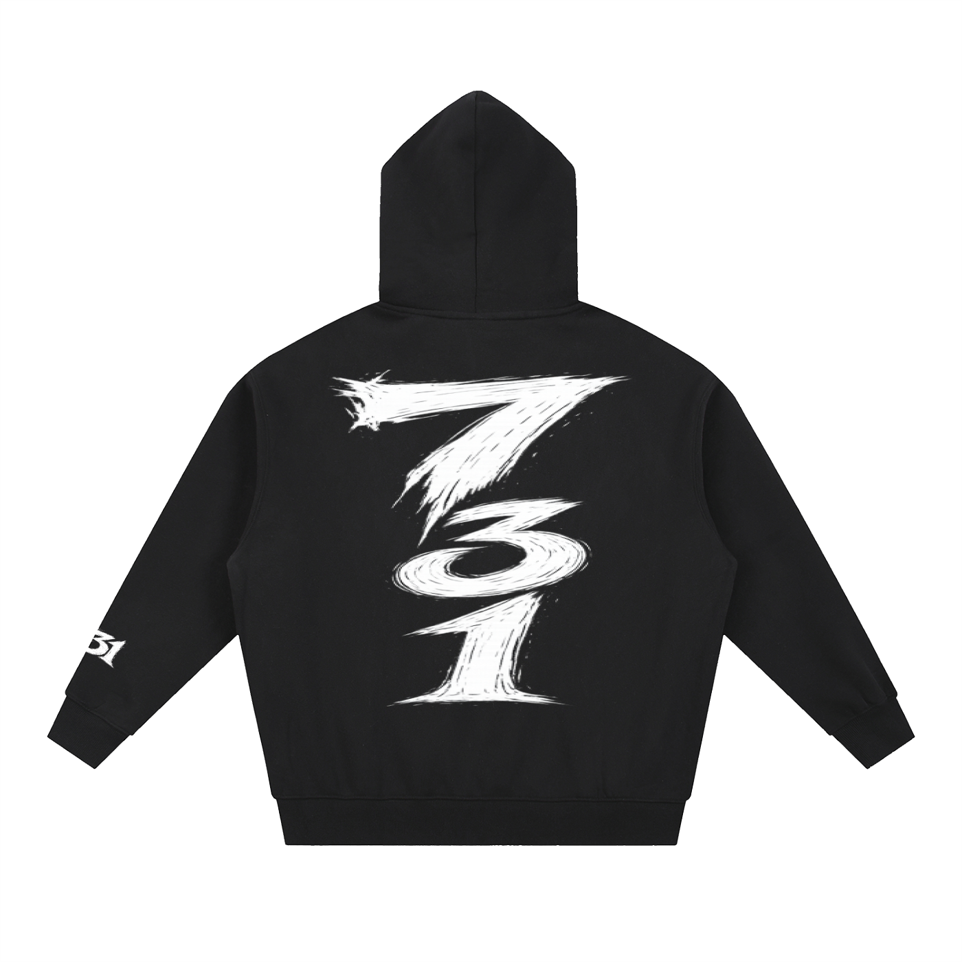 731 Oversized Fleece Boxy Hoodie-black back.png
