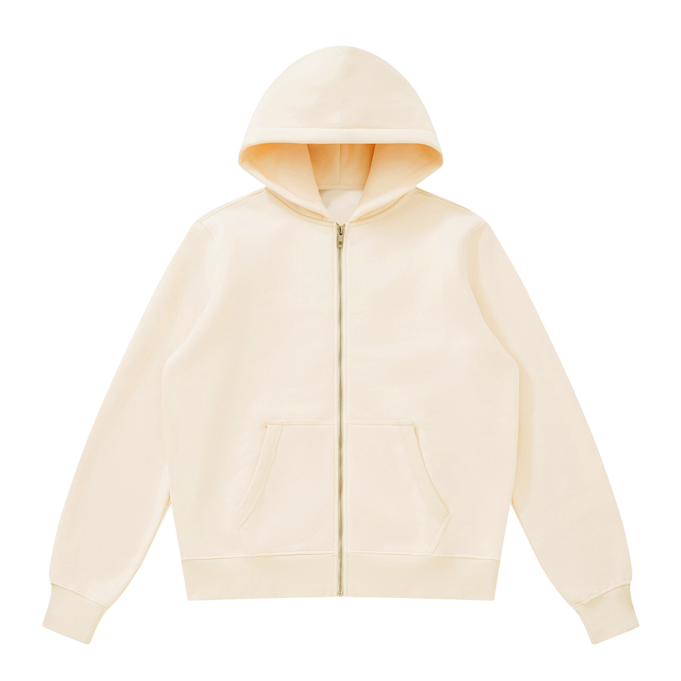 HBCU Fleece Full Zip Hoodie-butter front.png