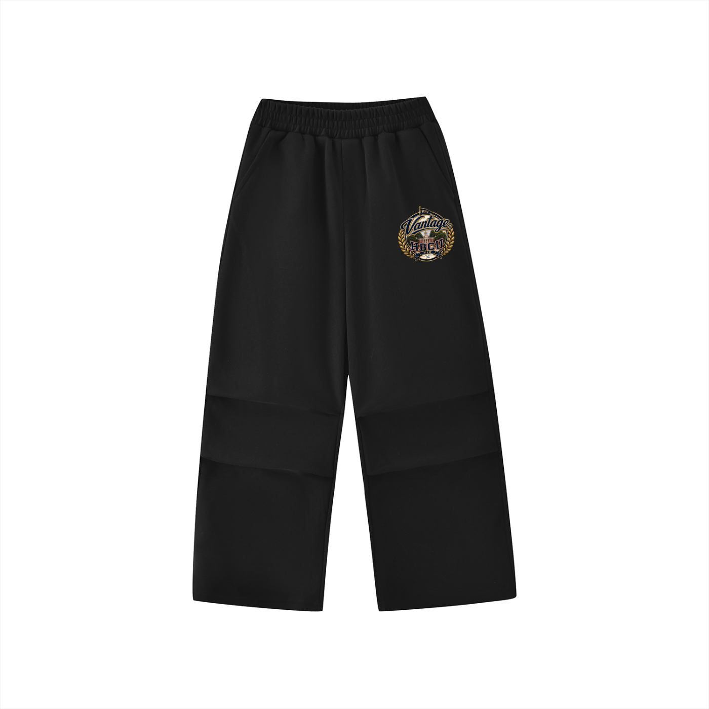 HBCU Kids' Straight-Leg Sweatpants-black front.png