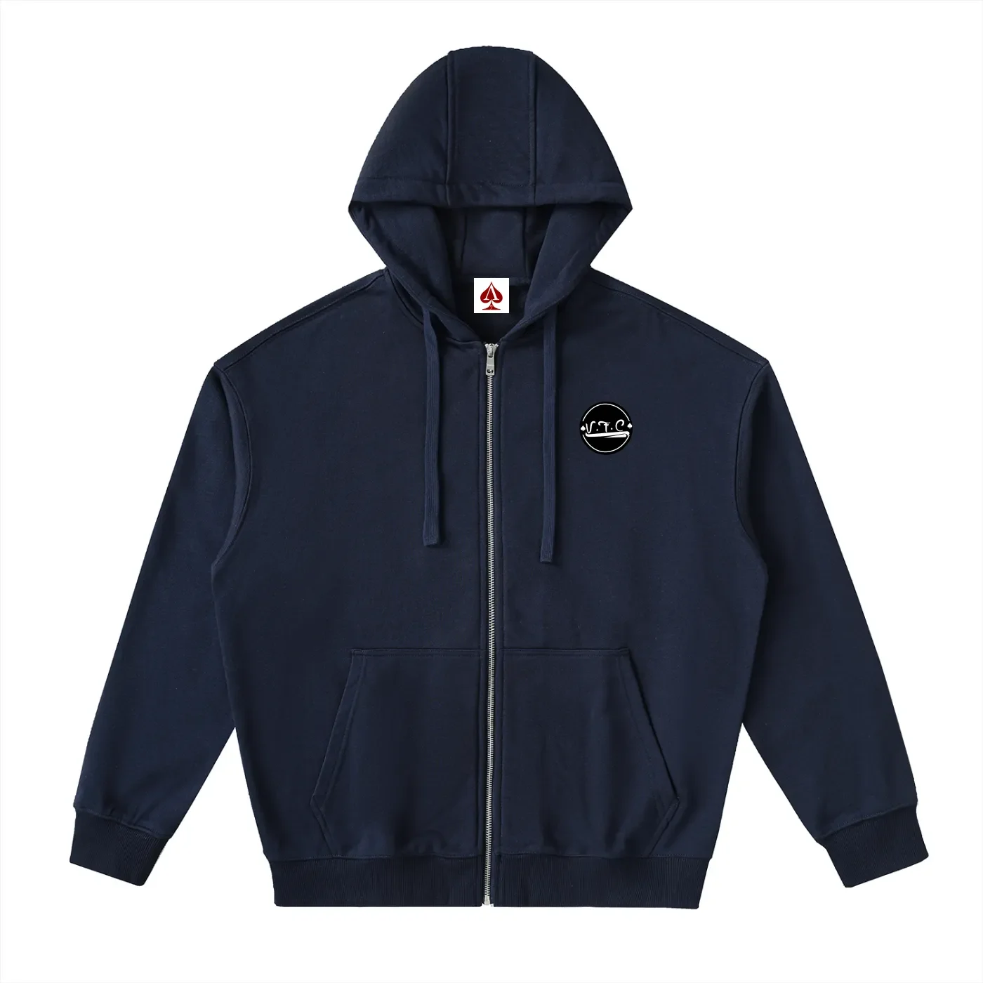 VFC Zip up dropshoulders Midnight Front.webp