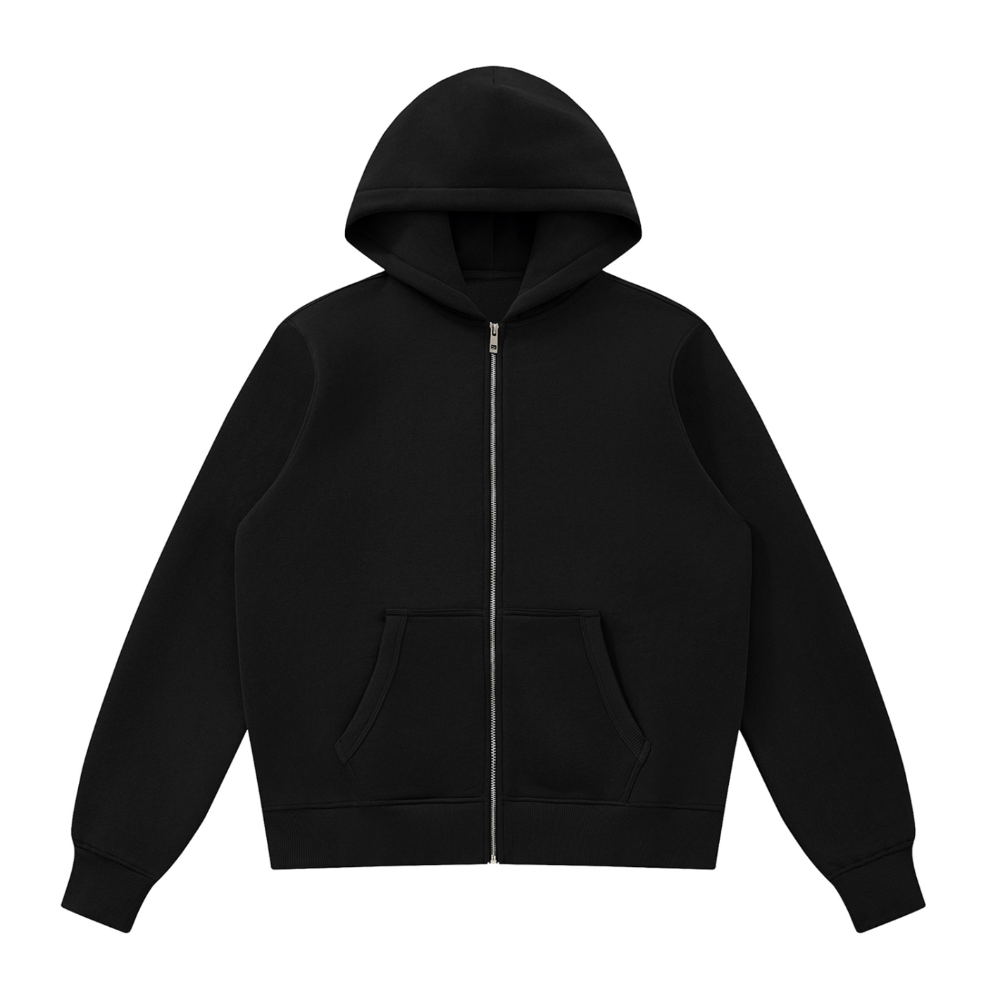 HBCU Fleece Full Zip Hoodie-front black.png