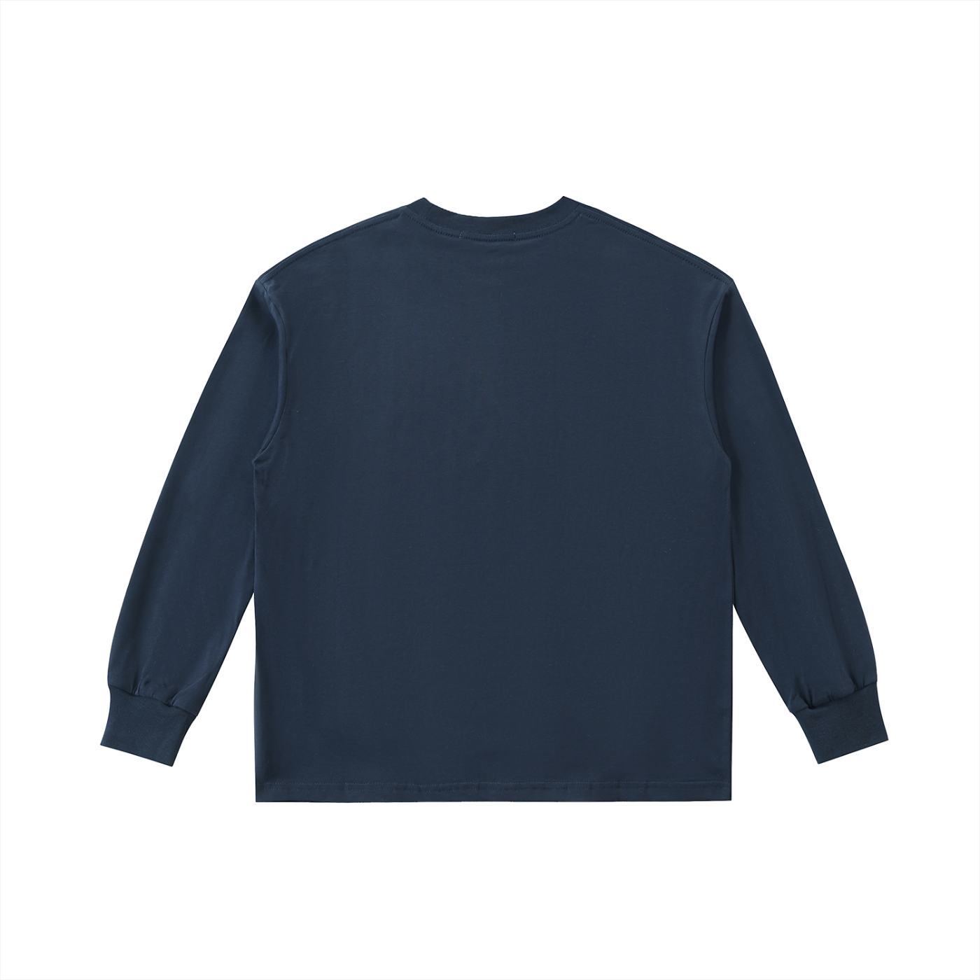 HBCU Kids' Quick-Dry Cotton Long-Sleeve navy back.png