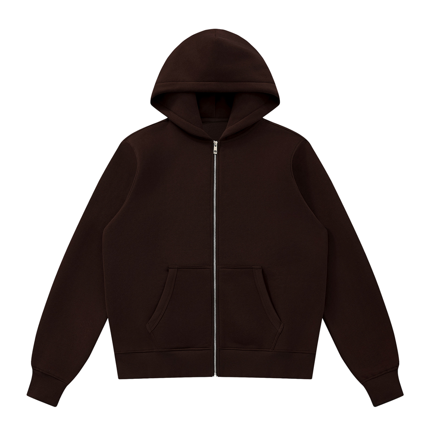 HBCU Fleece Full Zip Hoodie-brown front.png