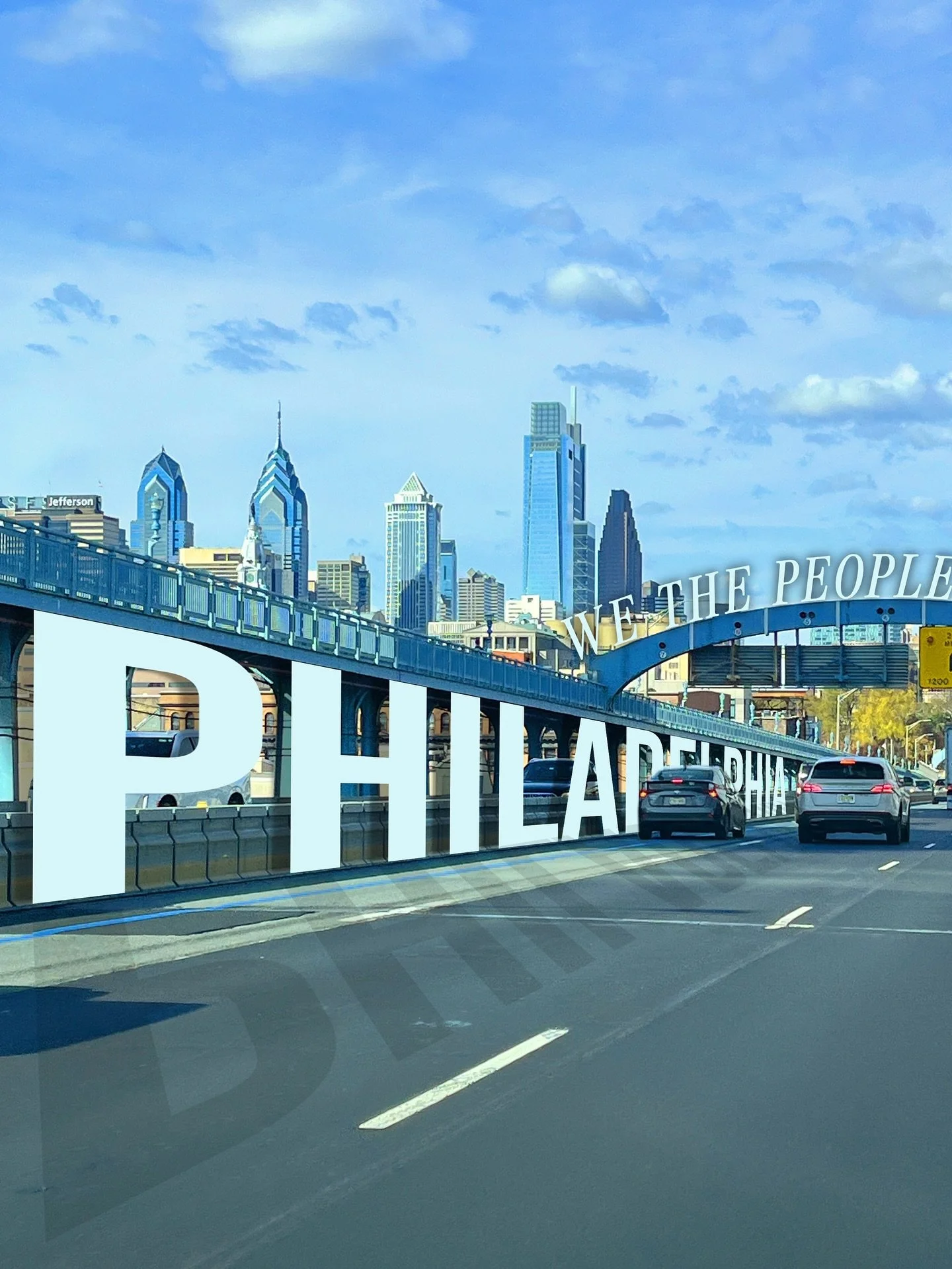 Crossing the Ben Franklin Bridge on the way to Philadelphia @visitphilly 

Visual &amp; Edit &copy;️ Eugenia Pak 

#philadelphia #philly #visitphilly #streetsofphiladelphia #benfranklinbridge #digitalvisual #digitalart #digitalartist