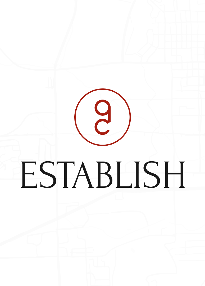 A logo with a red circle containing a stylized number nine and the word "ESTABLISH" in black capital letters below.
