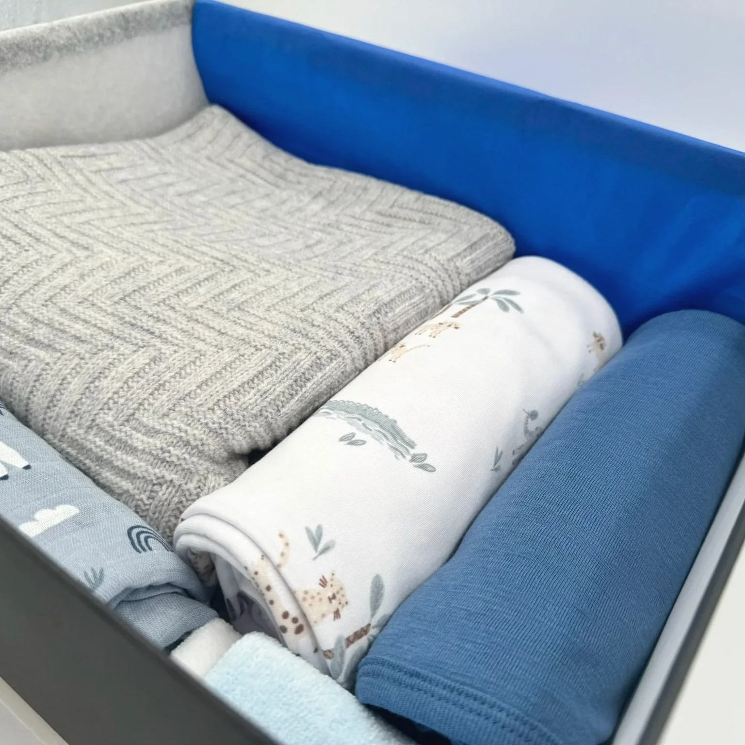Deluxe+Boy+-+Blanket%2C+Merino%2C+Cotton+and+Muslin+Wrap+and+Wipes+Boxed+Bottom+Layer++Across+the+Top.jpg