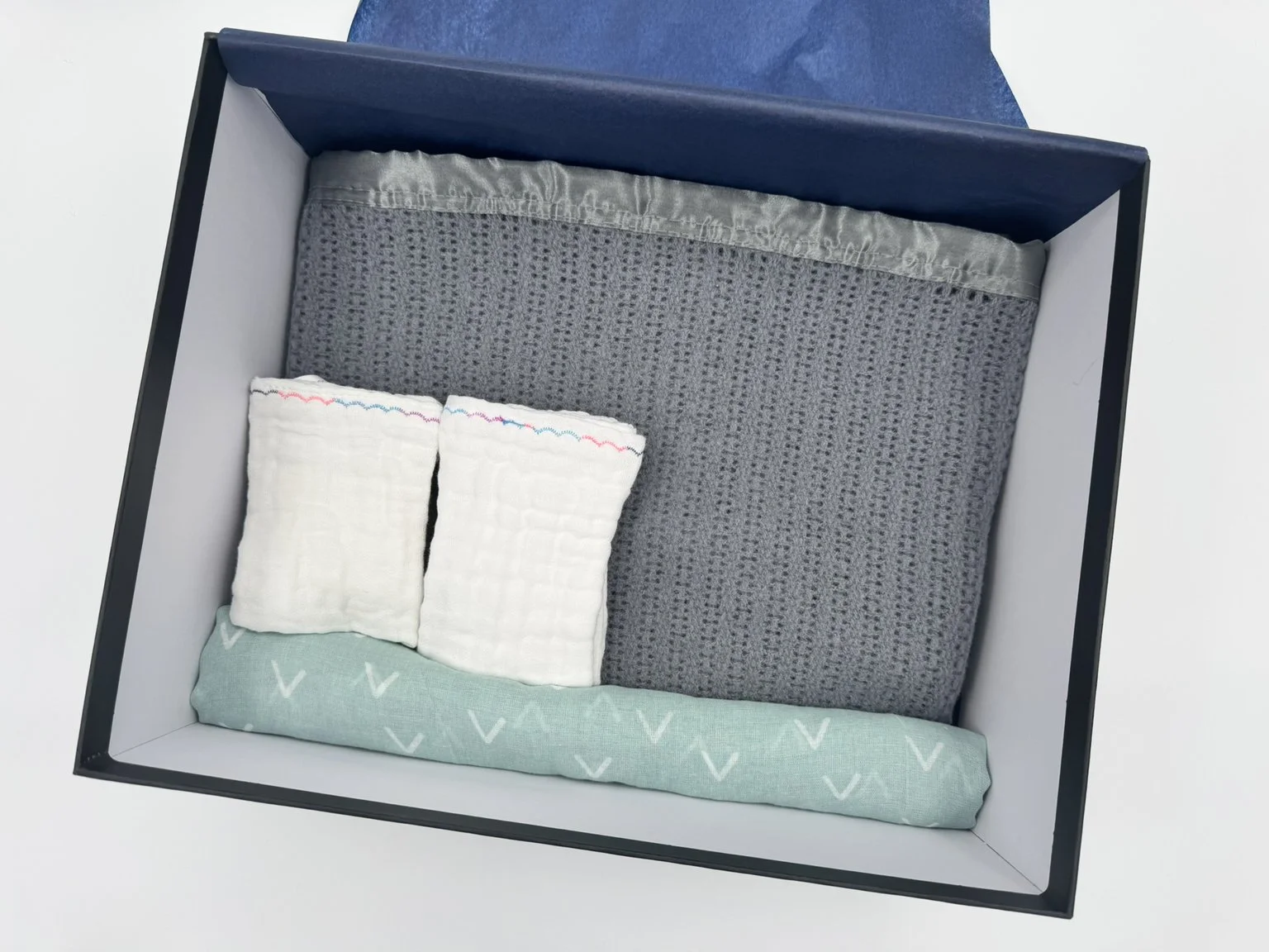 Classic Boy - Blanket, Muslin Wrap and Wipes Boxed Bottom Layer.JPEG