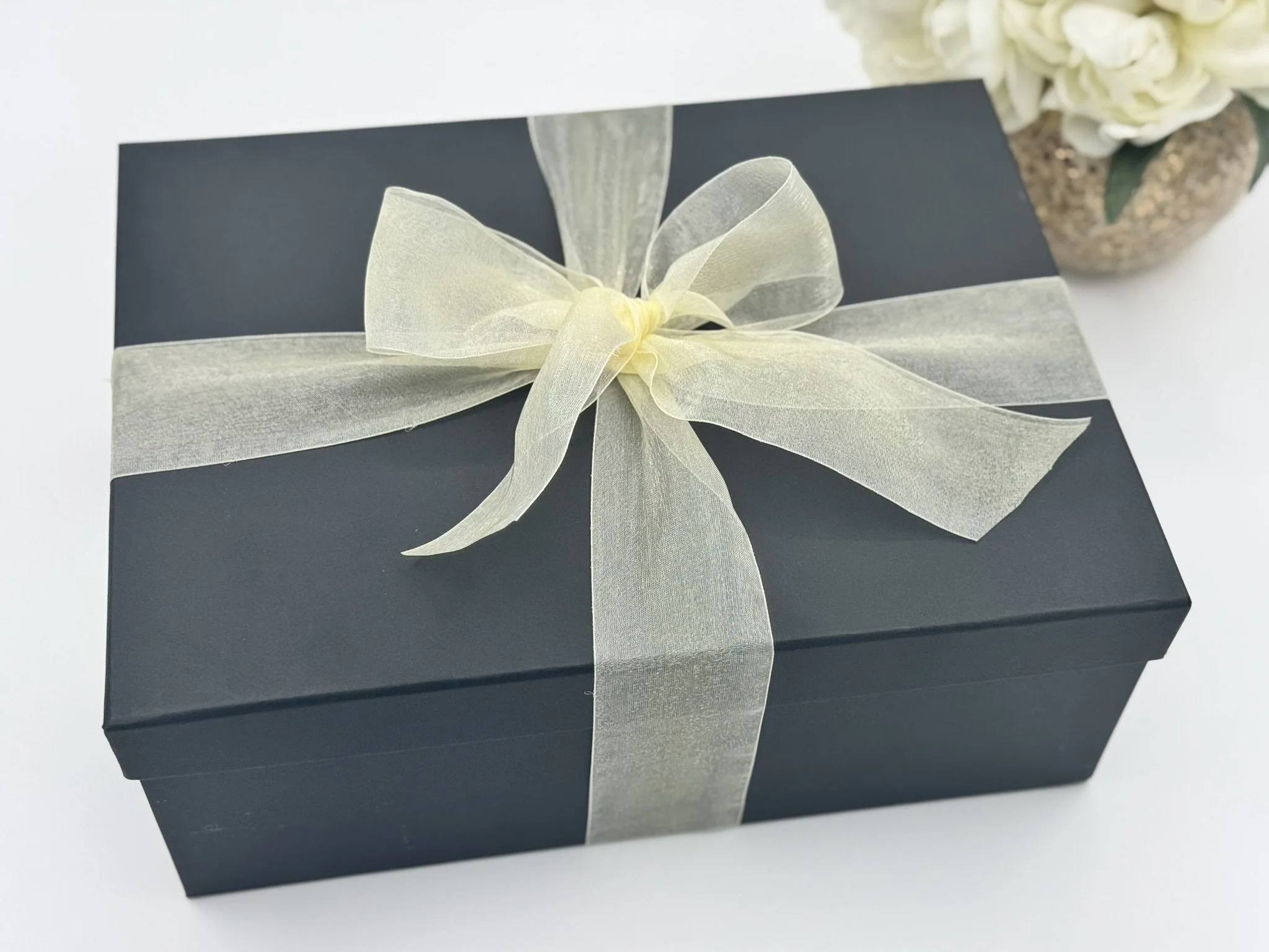 Box Essential - Black Box Cream Ribbon Overhead.JPEG