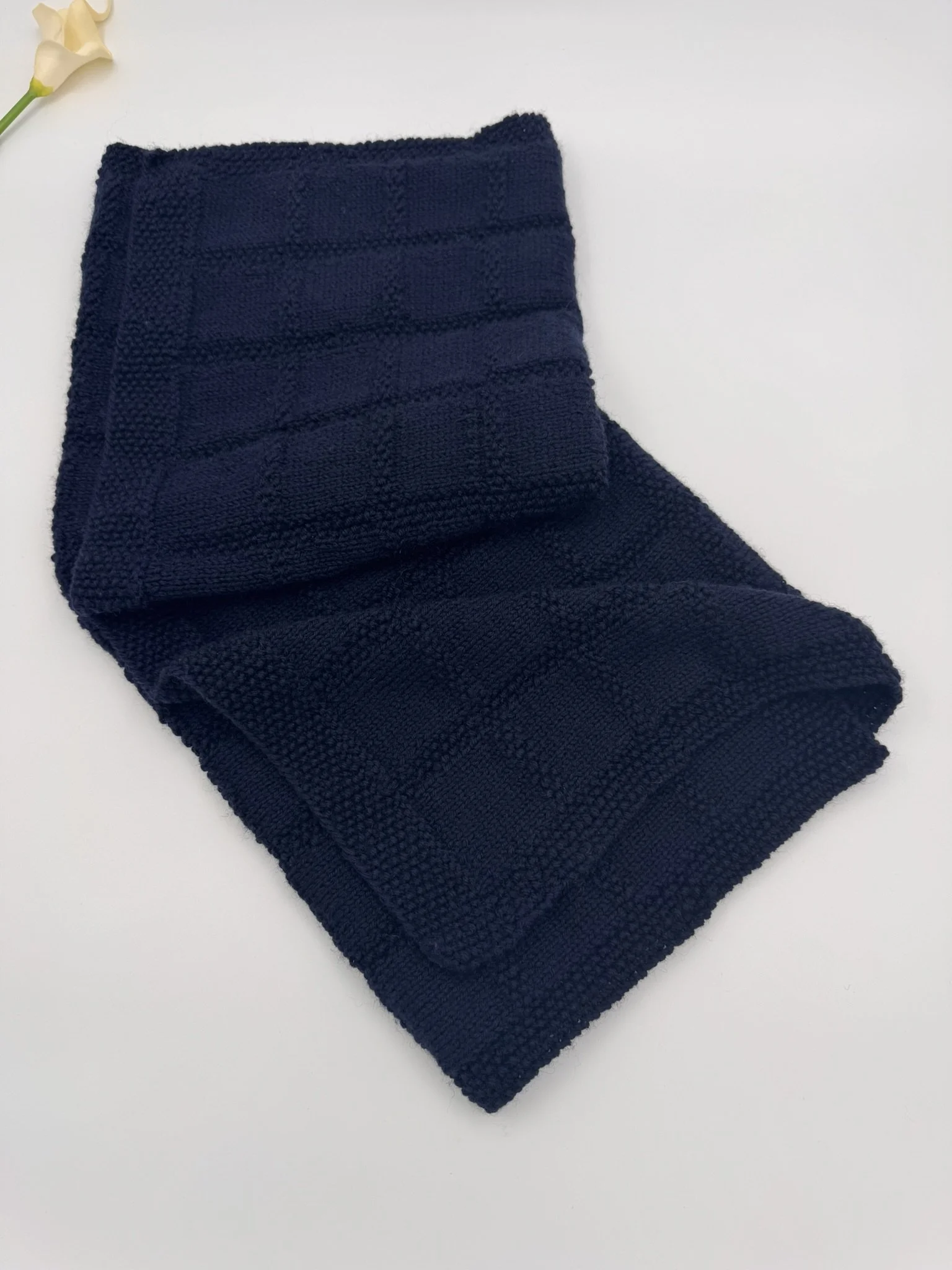 Knit Boy - Blanket Navy From over Top.JPEG