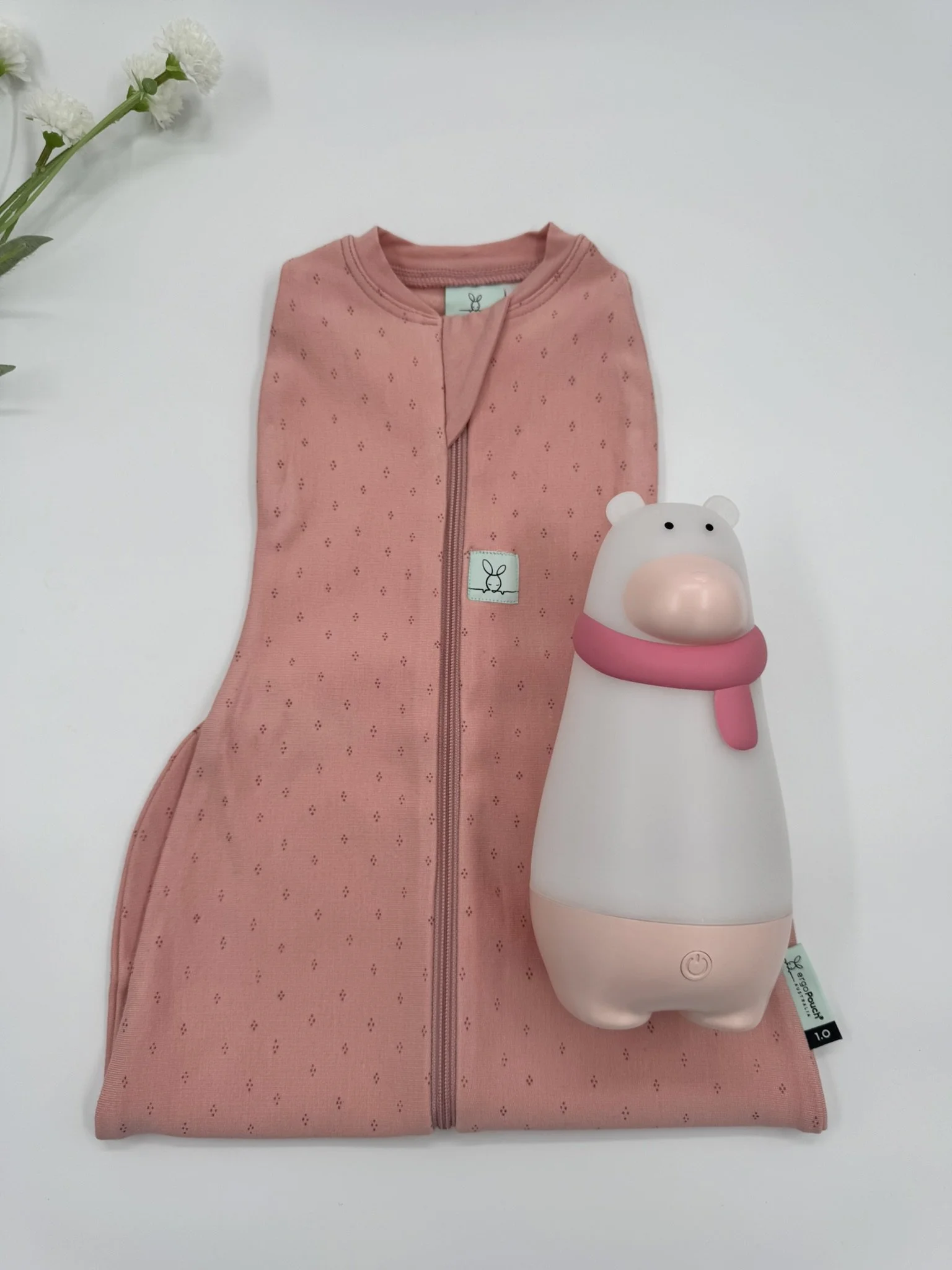 Sleepytime Girl - Sleepsack and Nightlight Flat Lay.JPEG