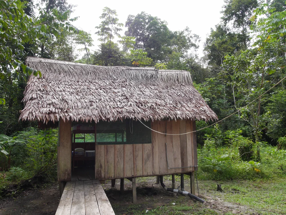 Private cabin with bunk beds and private bathroom